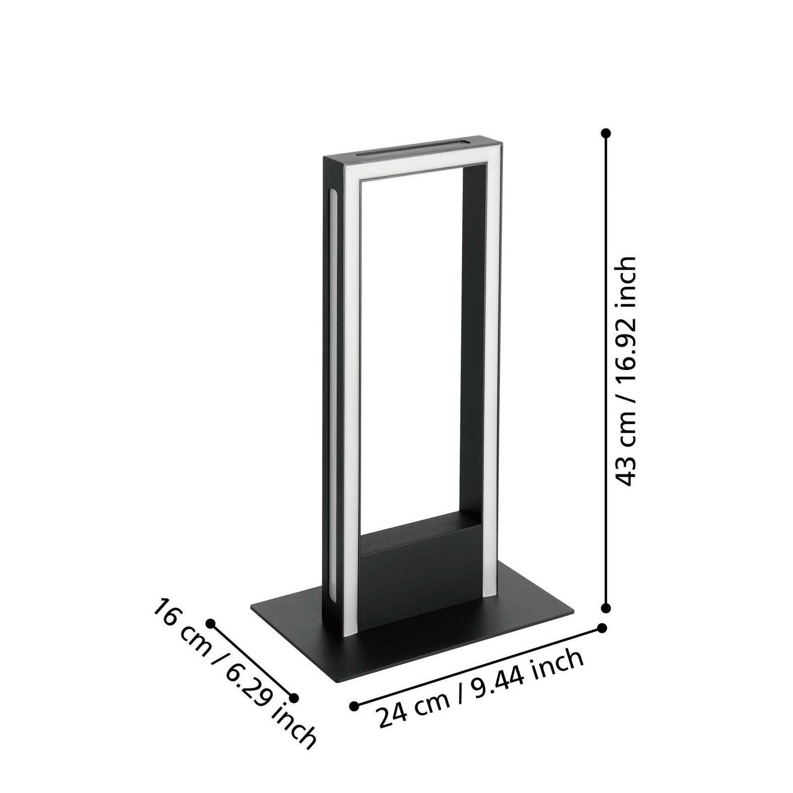 EGLO connect lampa stołowa LED Savilanas-Z, czarna, CCT