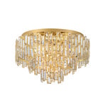 Stars of Light Calmeilles ceiling lamp, brass, Ø 63 cm, glass