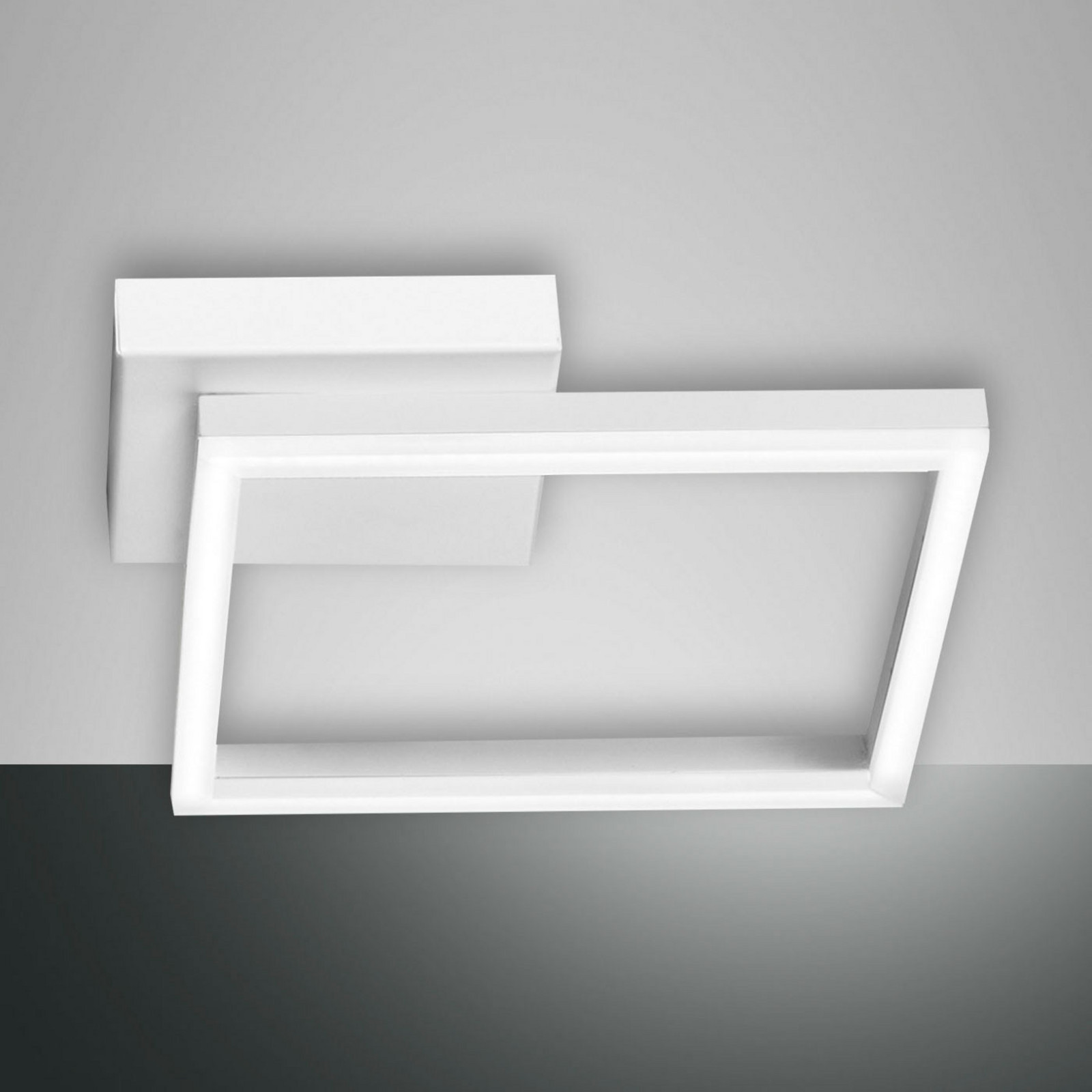 Fabas Luce Plafonieră LED Bard 27x27cm alb - Camera de zi / sufragerie - modern - alb mat - Metal