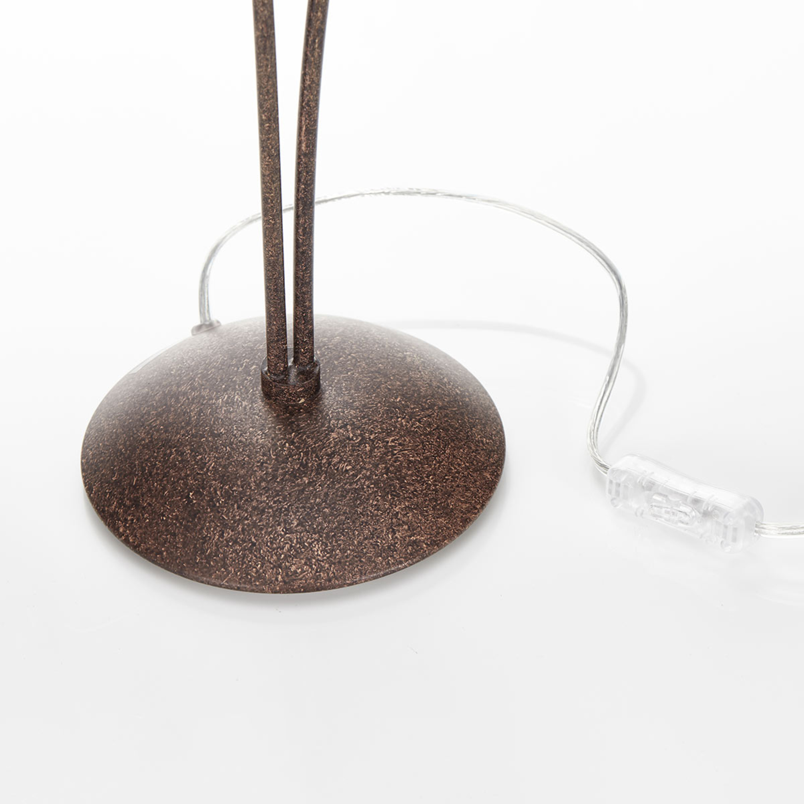 Stolní lampa Greta v rezavém designu, dvouramenná