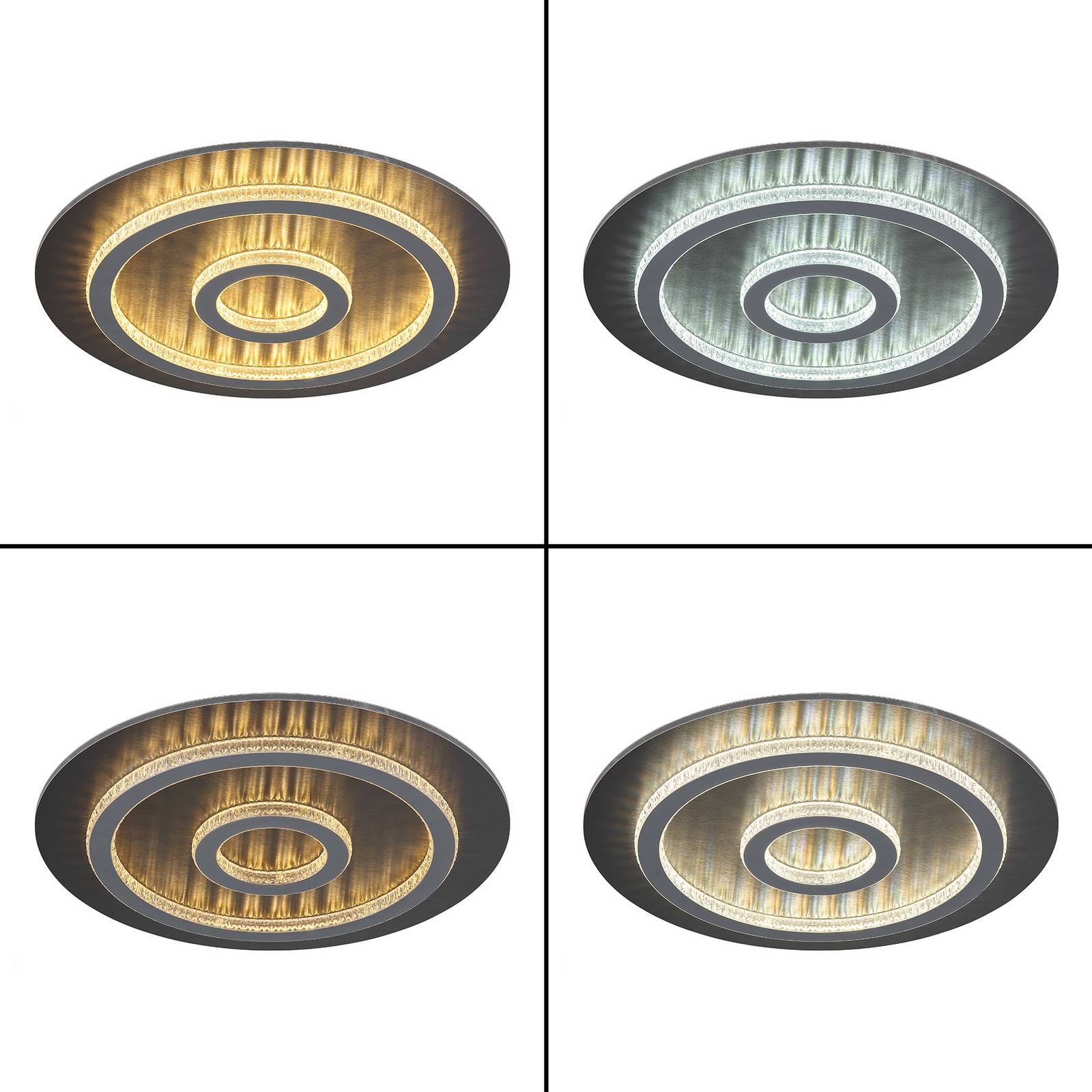 Lampa sufitowa LED Jayden, czarna/antracytowa, CCT, ściemniana