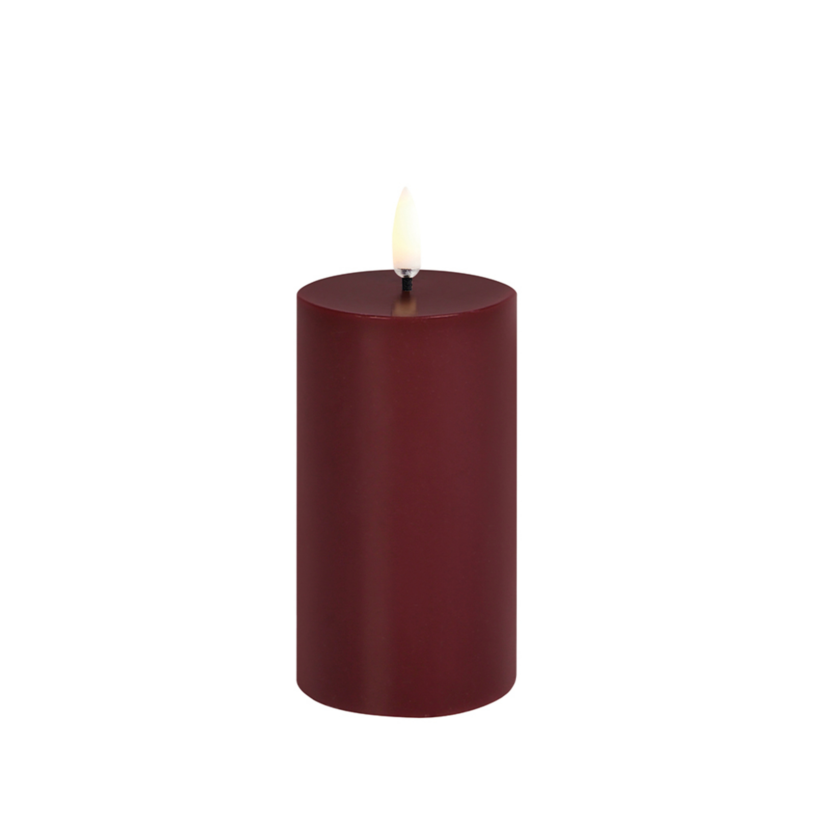 Vela de Pilar LED 5,8x10,1 cm Wine Vermelho/Smooth - Uyuni Lighting