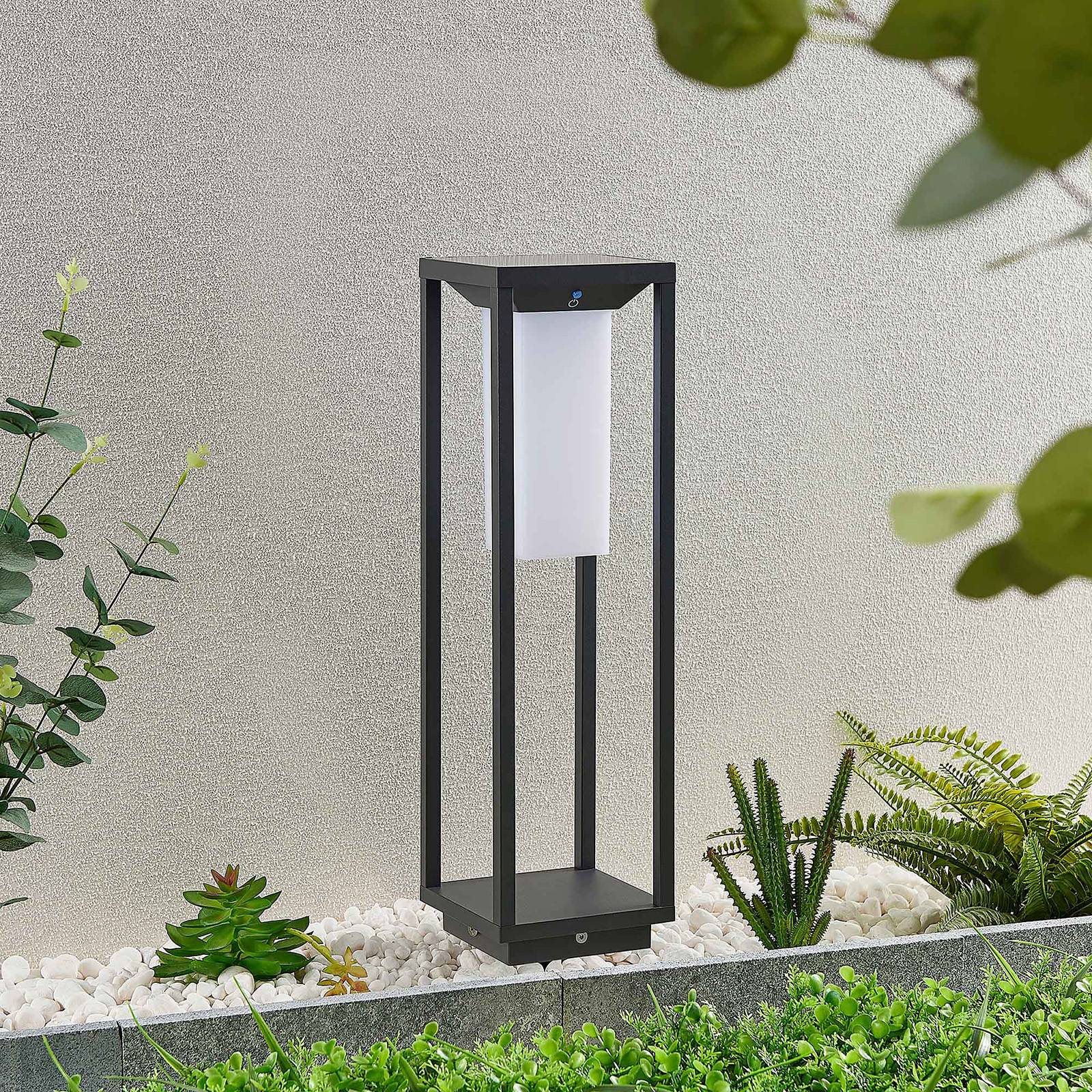 Lucande Eliel solarna lampa cokołowa LED, 50 cm