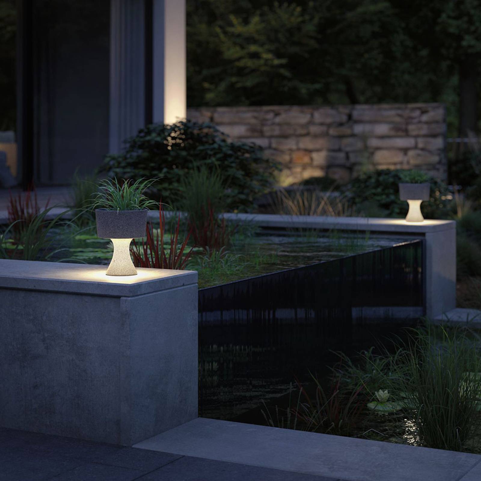 Photos - Chandelier / Lamp Paulmann Concrea LED decorative light, plant tub 