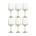 Luciana Weinglas lila/grün 6er-Set 21cm Glas - Bloomingville