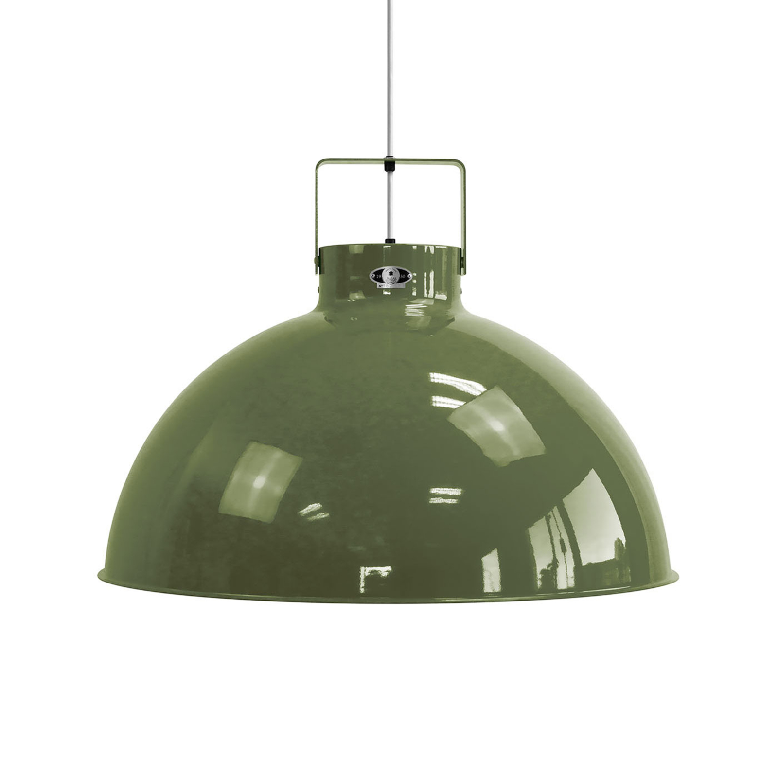 JIELDÉ Jieldé Dante D675 hanging light green Ø 67.5 cm, for Living / Dining Room, aluminium, E27, 100 W, energy efficiency: A++, H: 49 cm