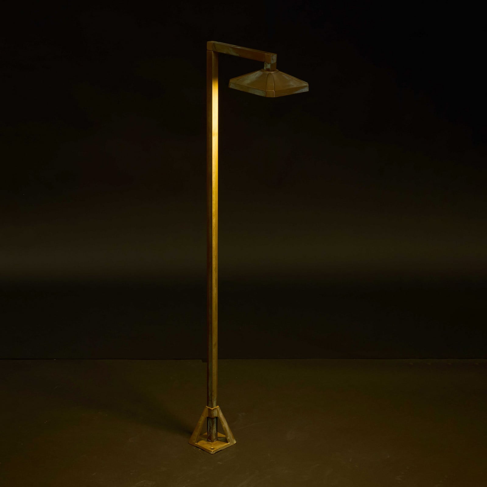 Moretti Luce LED-svetilka za pot Aura Frame, 80 x 19,5 cm, starinsko medenina - Podeželska hiša / Rustikalna - starinski medenina
