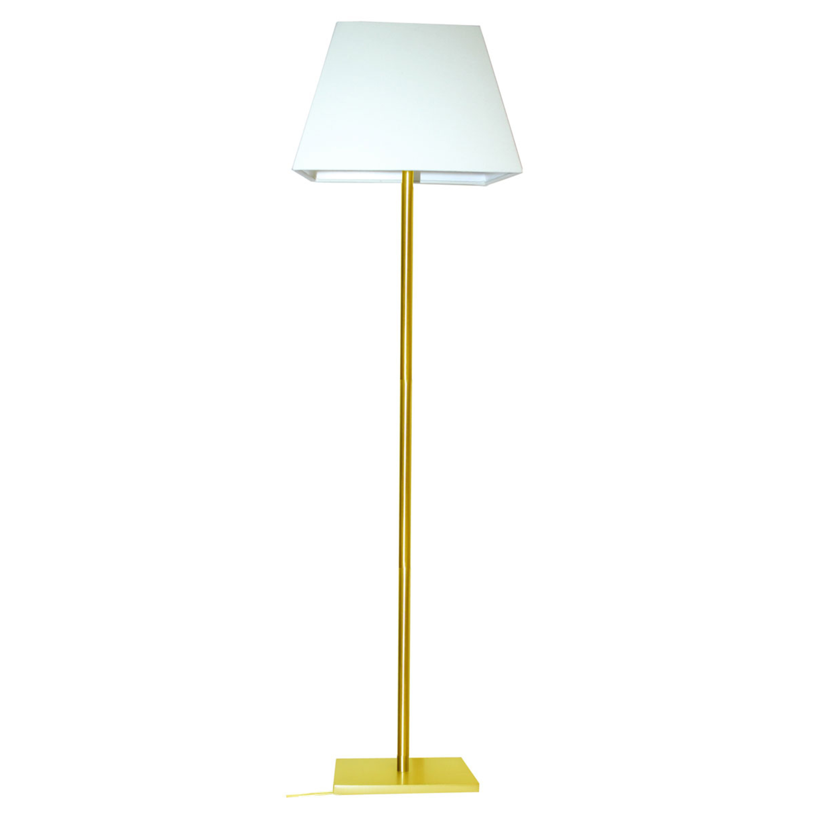 Luise floor lamp, gold / white. Height 160 cm, metal, textile