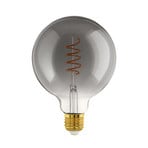 LED-Globe E27 G125 4W Filament schwarz-transparent