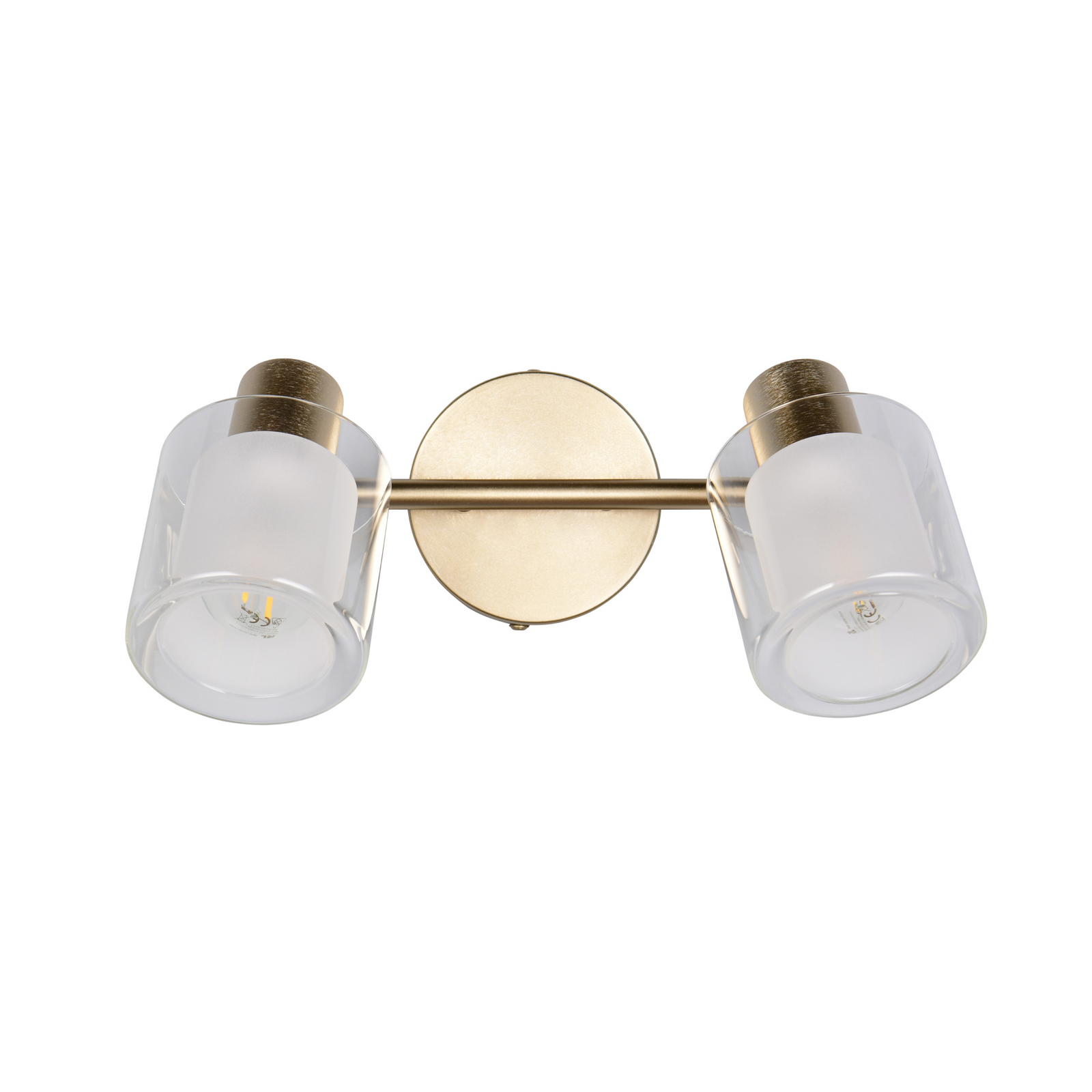 Plafoniera Neralo, a 2 luci, color oro, metallo, E14 Plafoniera Neralo, a 2 luci, color oro, metallo, E14