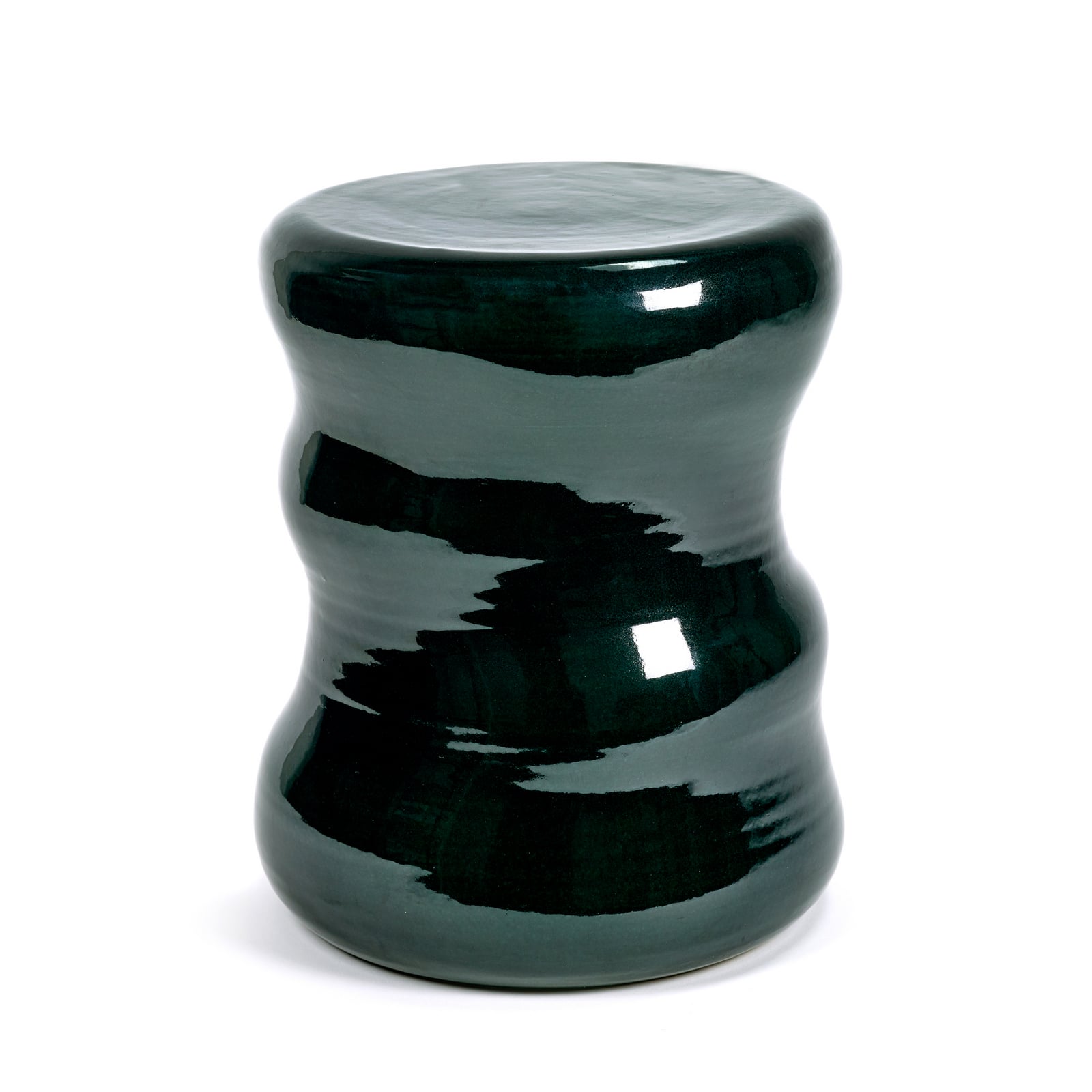ORGANIC STOOL GREEN PAWN Sidebord/skammel, mørkegrøn, højde 34 cm – Serax