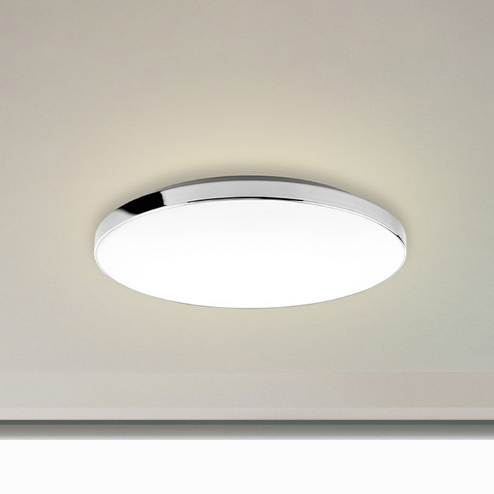 LED lubų lempa 3351216 chromas/balta, Ø 35,5 cm, 4000 K, IP44