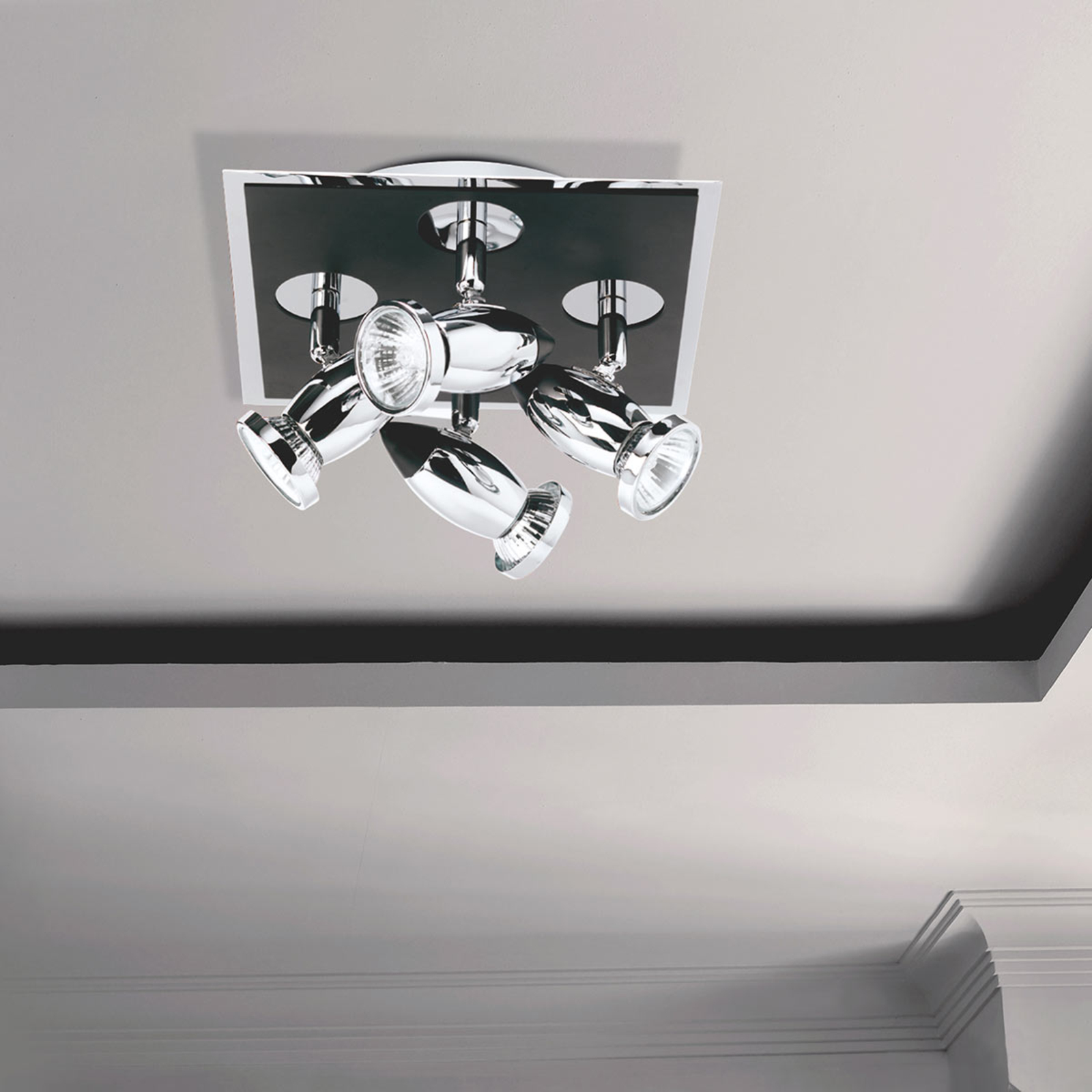 Adjustable ceiling spotlight Latisa, 4-bulb
