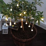 Warm white shining LED solar string lights Balls