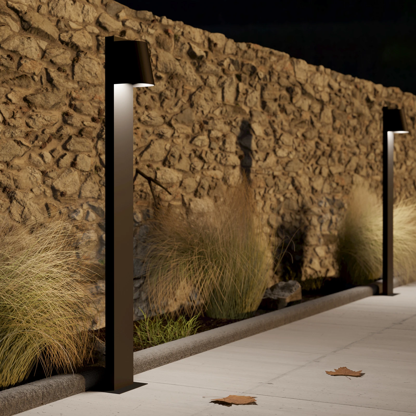 LED-Wegeleuchte Stagnone in Schwarz
