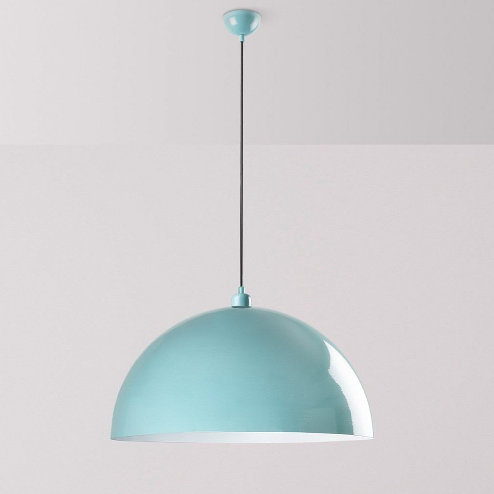 Висяща лампа Kure, тюркоаз, метал, Ø 60 cm, E27