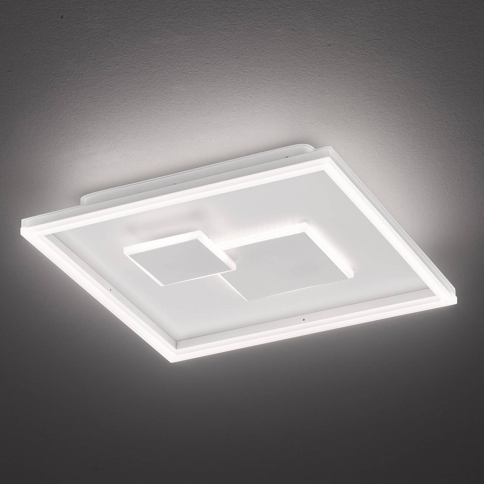 Plafonnier LED Nadra dimmable 3 niveaux, angulaire