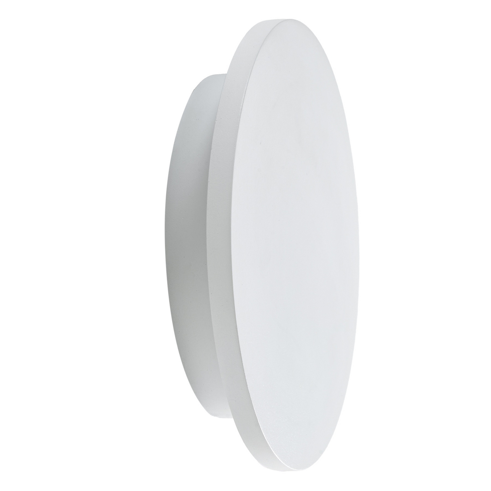 Candeeiro de parede exterior LED Lindby Selinel, branco, Ø 23 cm, número da casa