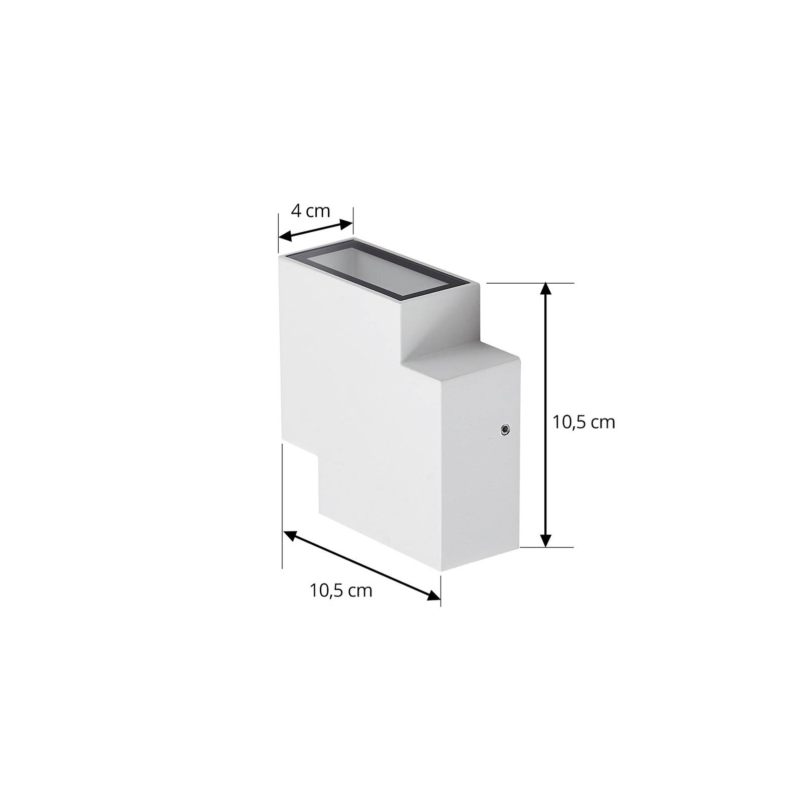 Lindby kinkiet zewnętrzny LED Fendir, biały, aluminium, 10,5 cm