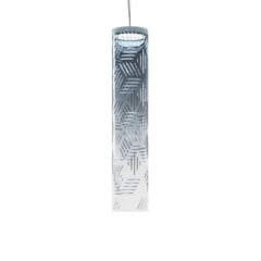 kdln Lámpara colgante LED Jer 1, azul humo, Ø 10 cm, cristal