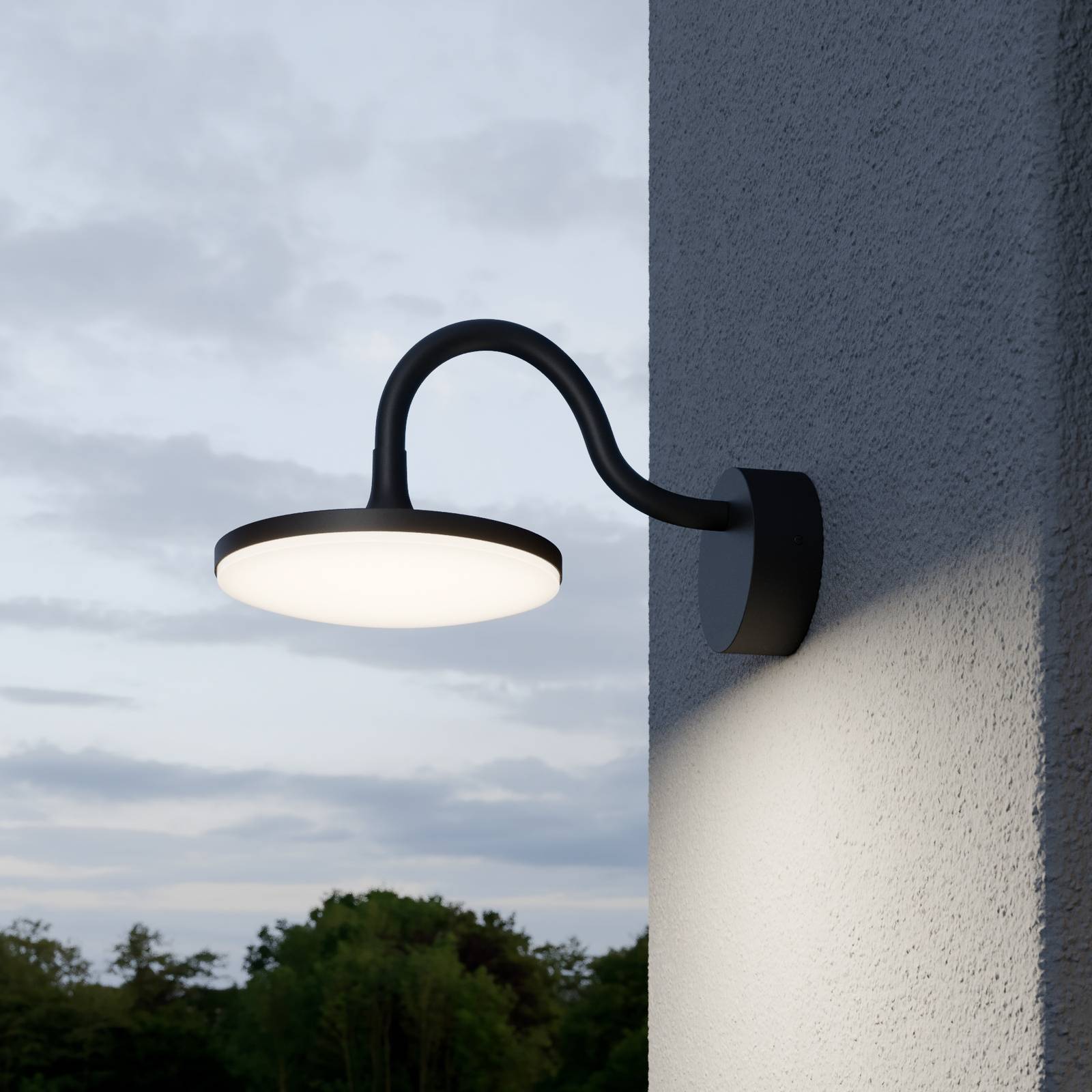 Arcchio Fineria udendørs LED-væglampe af aluminium