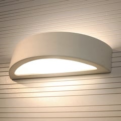 Applique Bow up/down in ceramica bianca Larghezza 38 cm