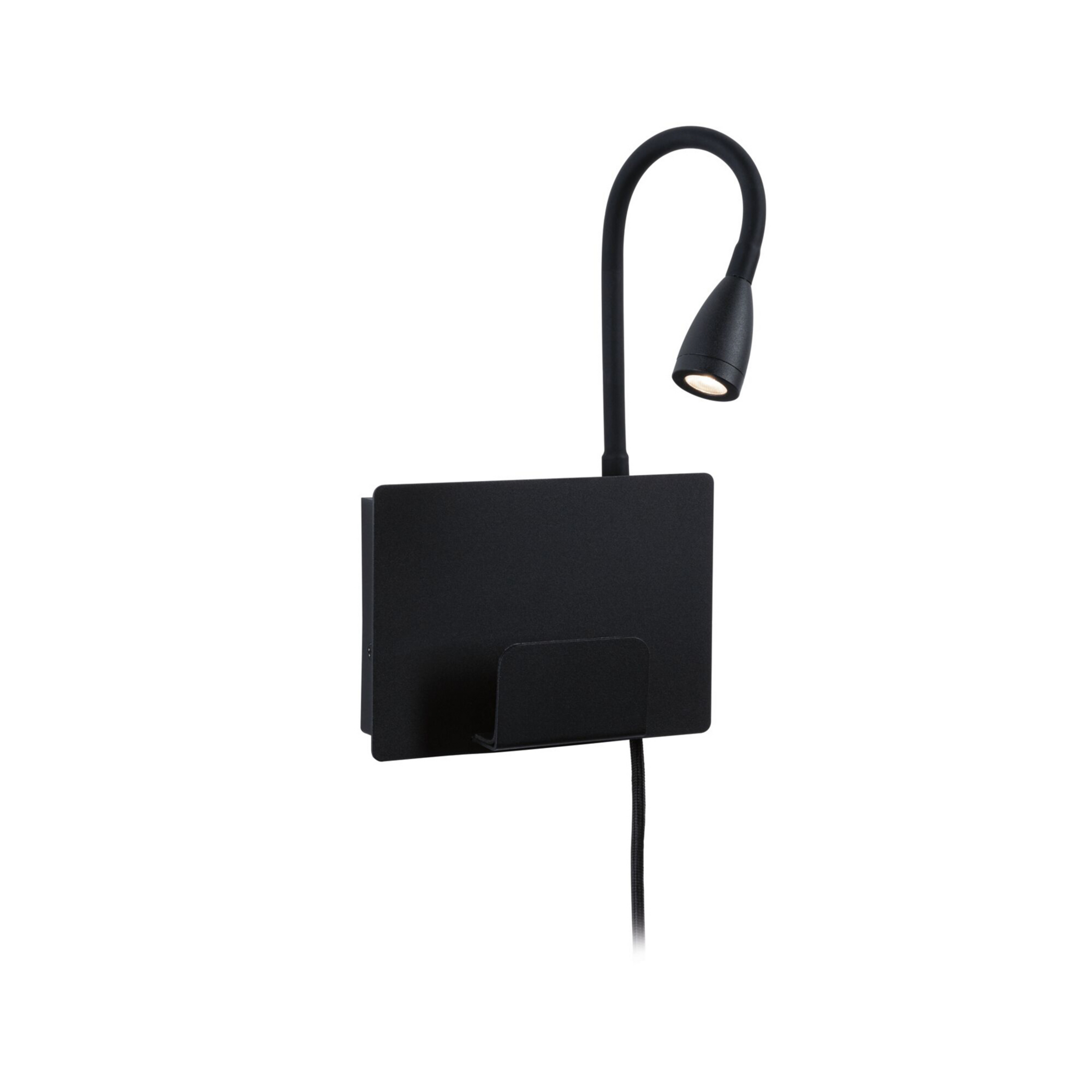 Halina LED Wandleuchte USB C Matt Schwarz - Paulmann