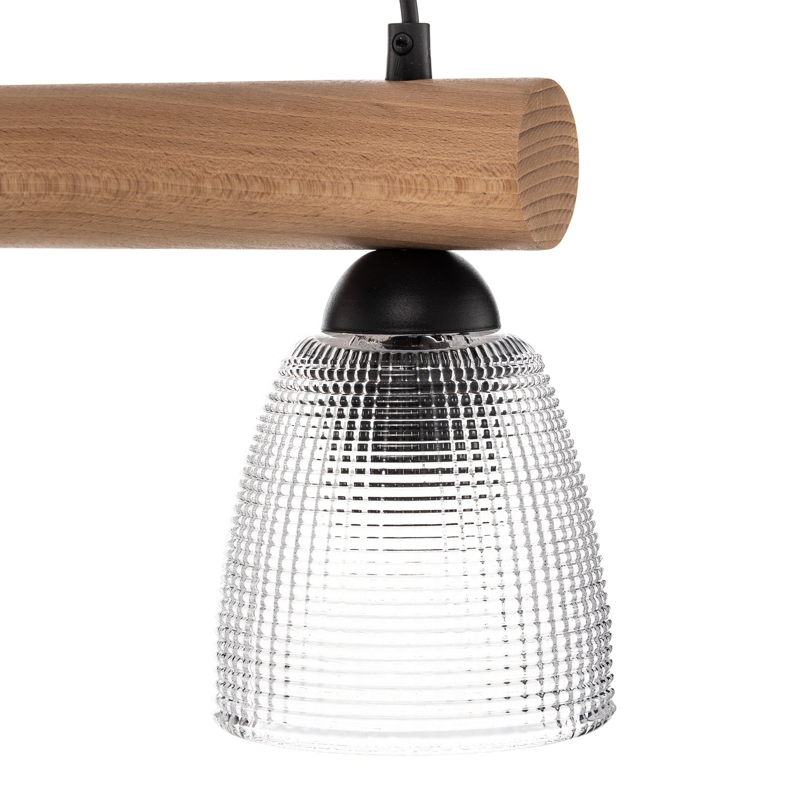 Tisan 3 Pendelleuchte Clear/Wood - Envostar