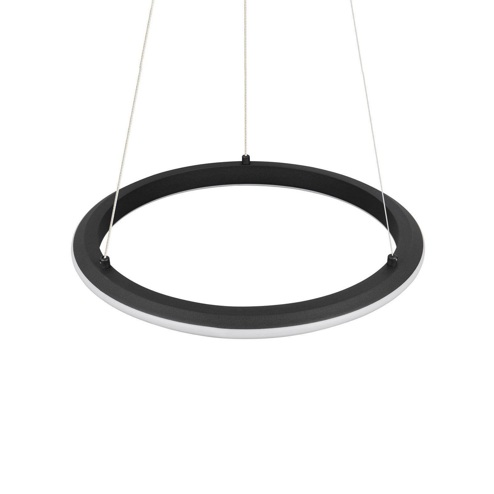 LED висяща лампа Amador, Ø 45 cm, матово черно, метал, CCT LED висяща лампа Amador, Ø 45 cm, матово черно, метал, CCT