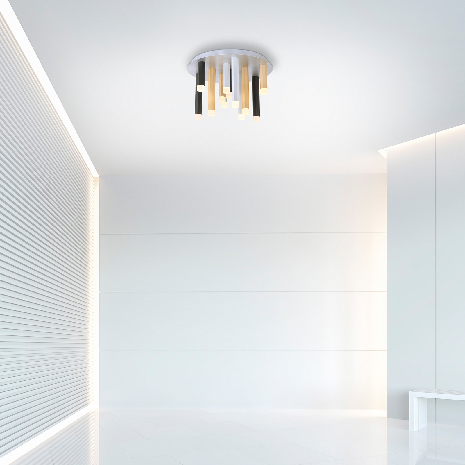 Paul Neuhaus Pure-Gemin LED plafondlamp 12-lamps