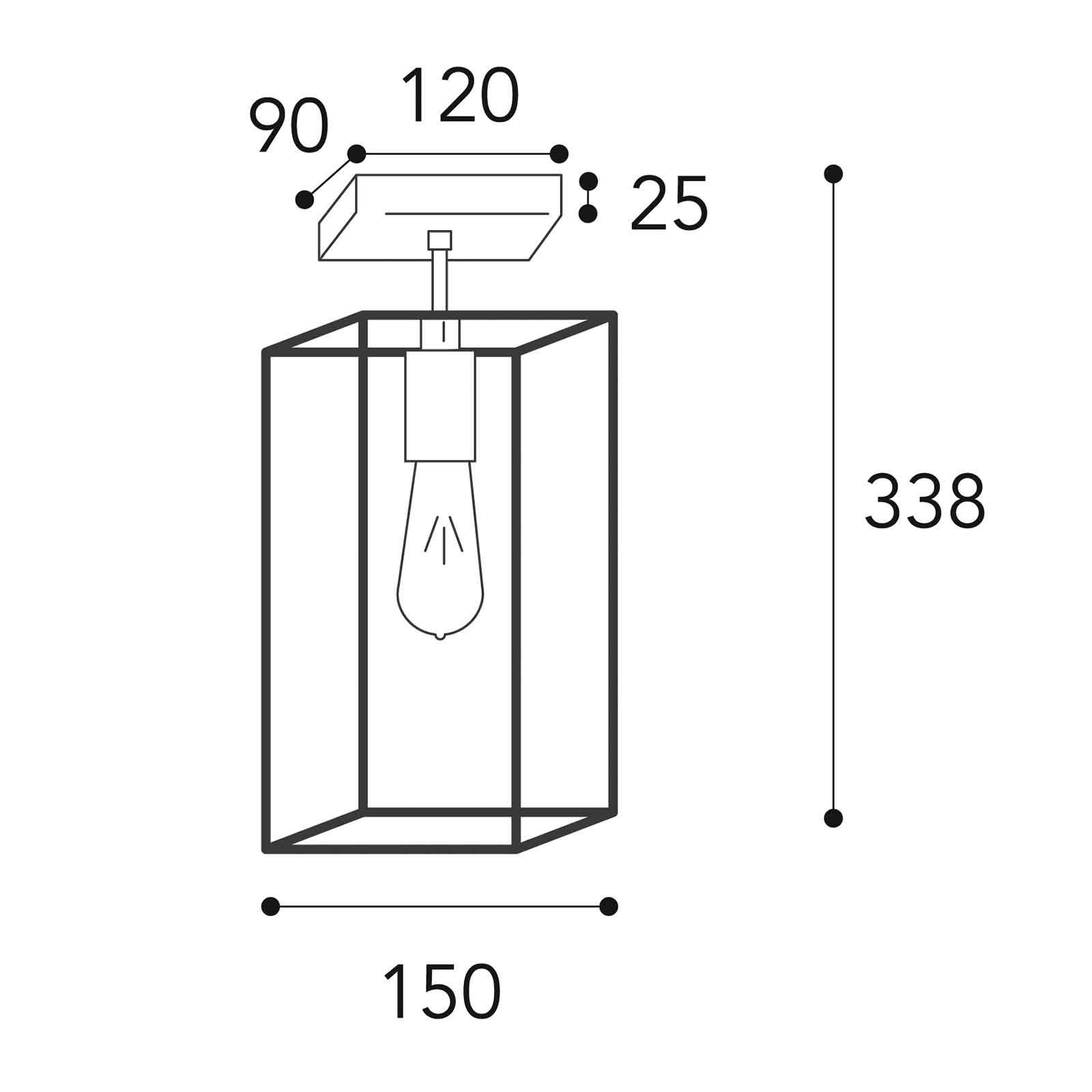 Deckenleuchte Cubic³ 3391 schwarz günstig online kaufen