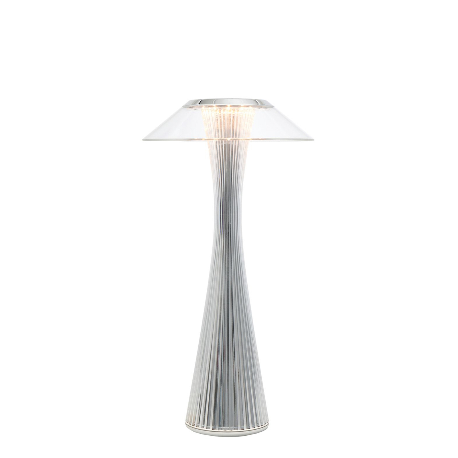 Kartell Space lámpara de mesa LED de diseño, cromo