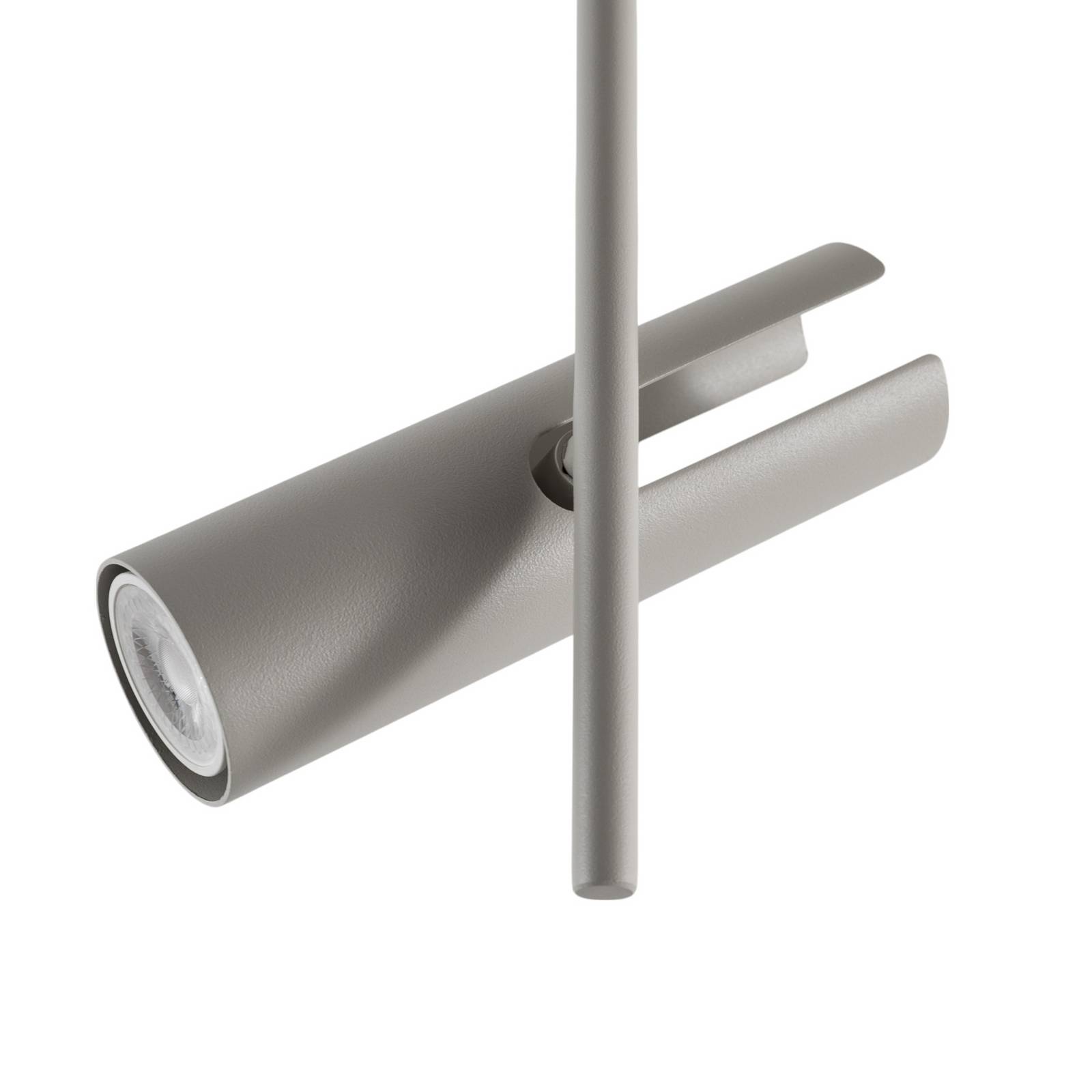 Deckenspot Leda 2, taupe, 2-flammig, Stahl, GU10, Höhe 55 cm günstig online kaufen
