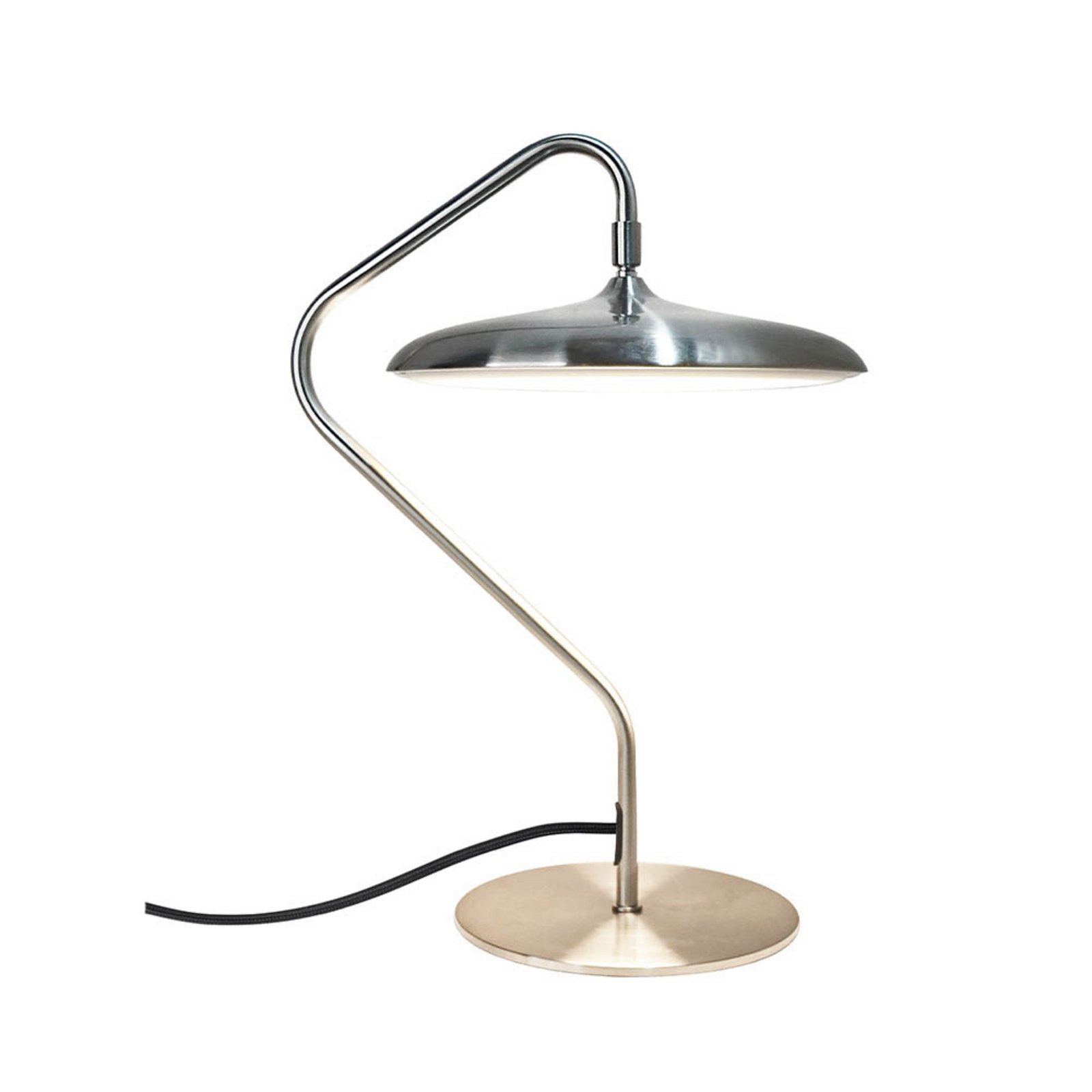 LED tafellamp Artist, staalkleurig, hoogte 41 cm, roestvrij staal