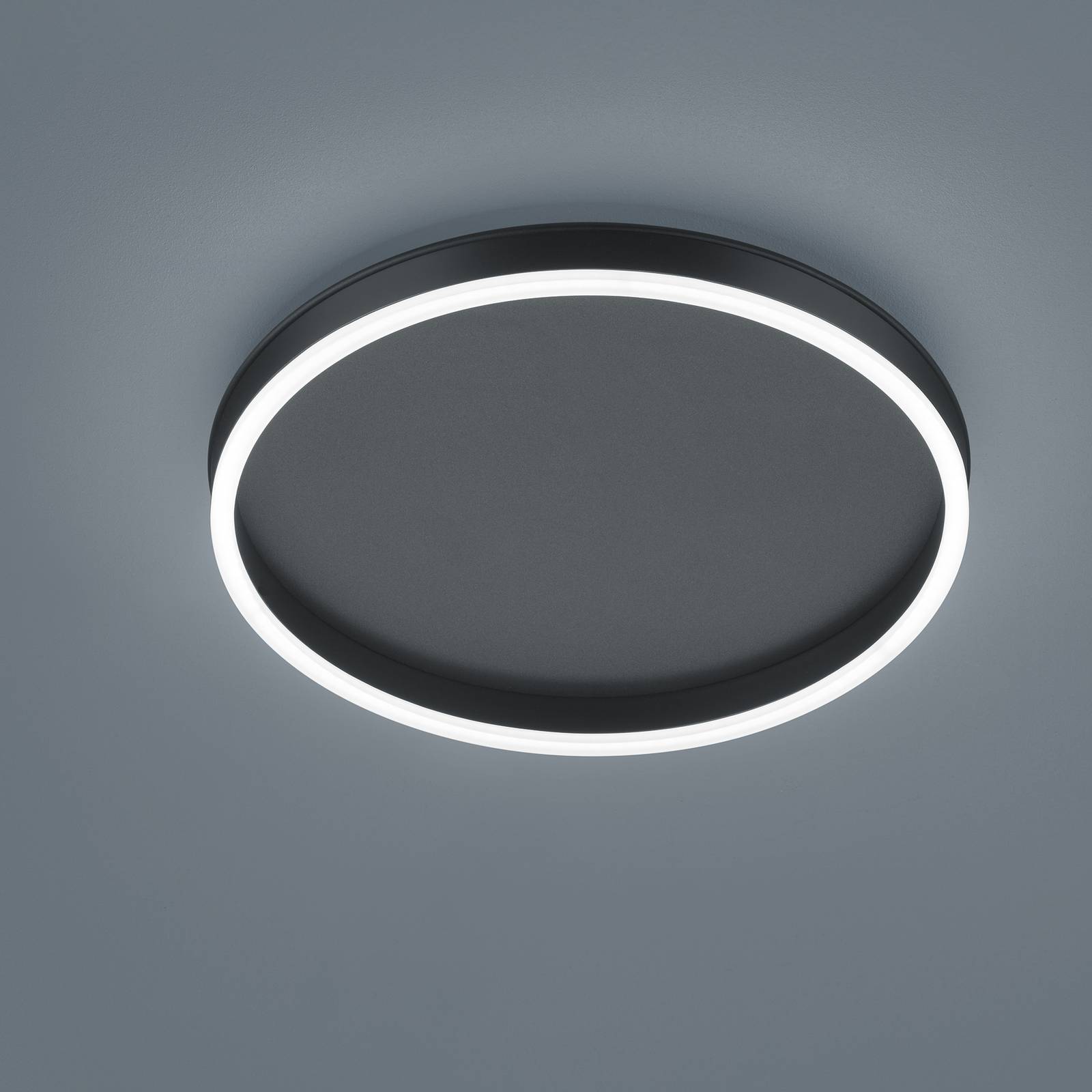 Levně Helestra Sona LED stropní světlo, černá, Ø 40 cm