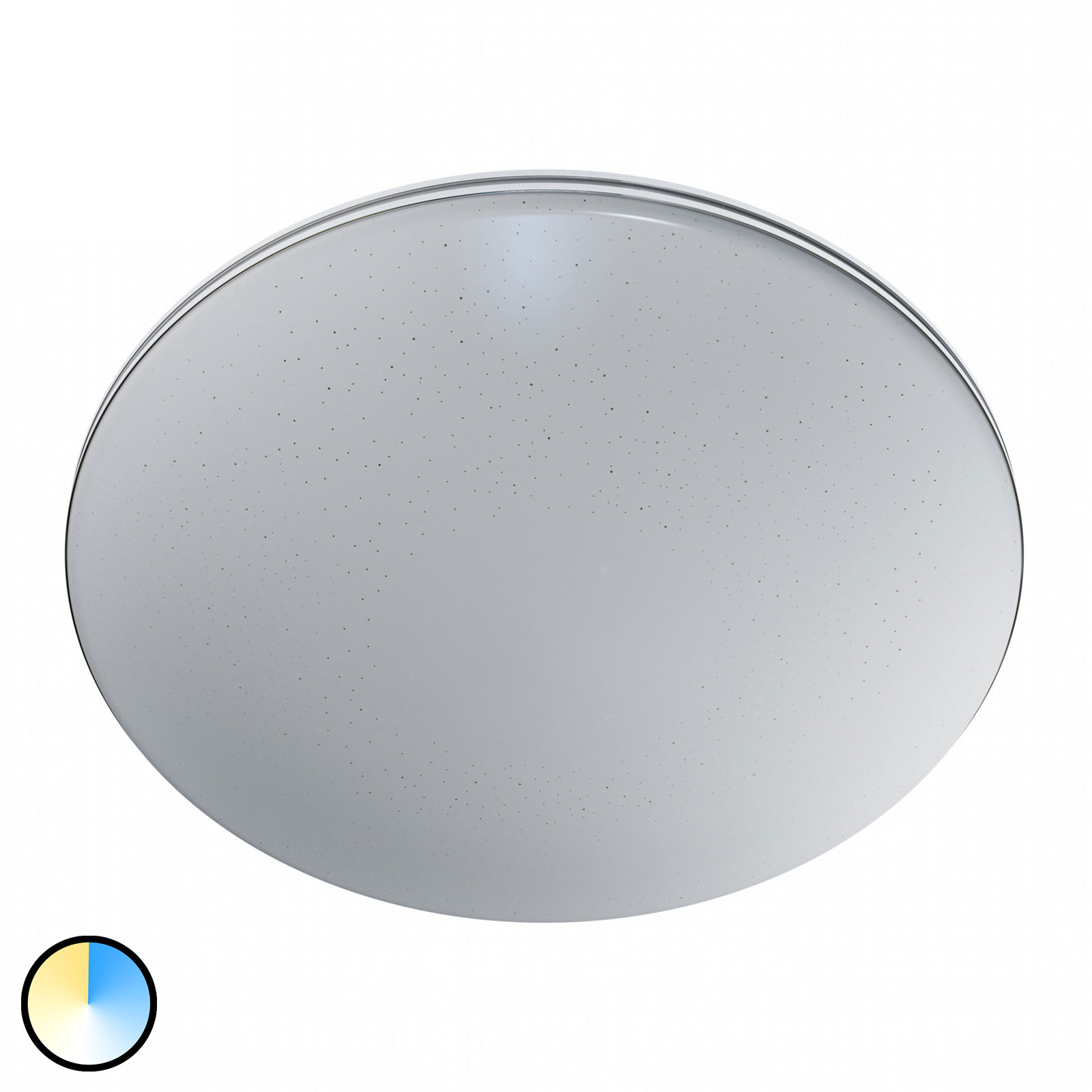LEDVANCE Orbis Sparkle LED ceiling light click-CCT, for Living / Dining Room, polycarbonate, aluminium, 24 W, energy efficiency: A+, H: 9.1 cm