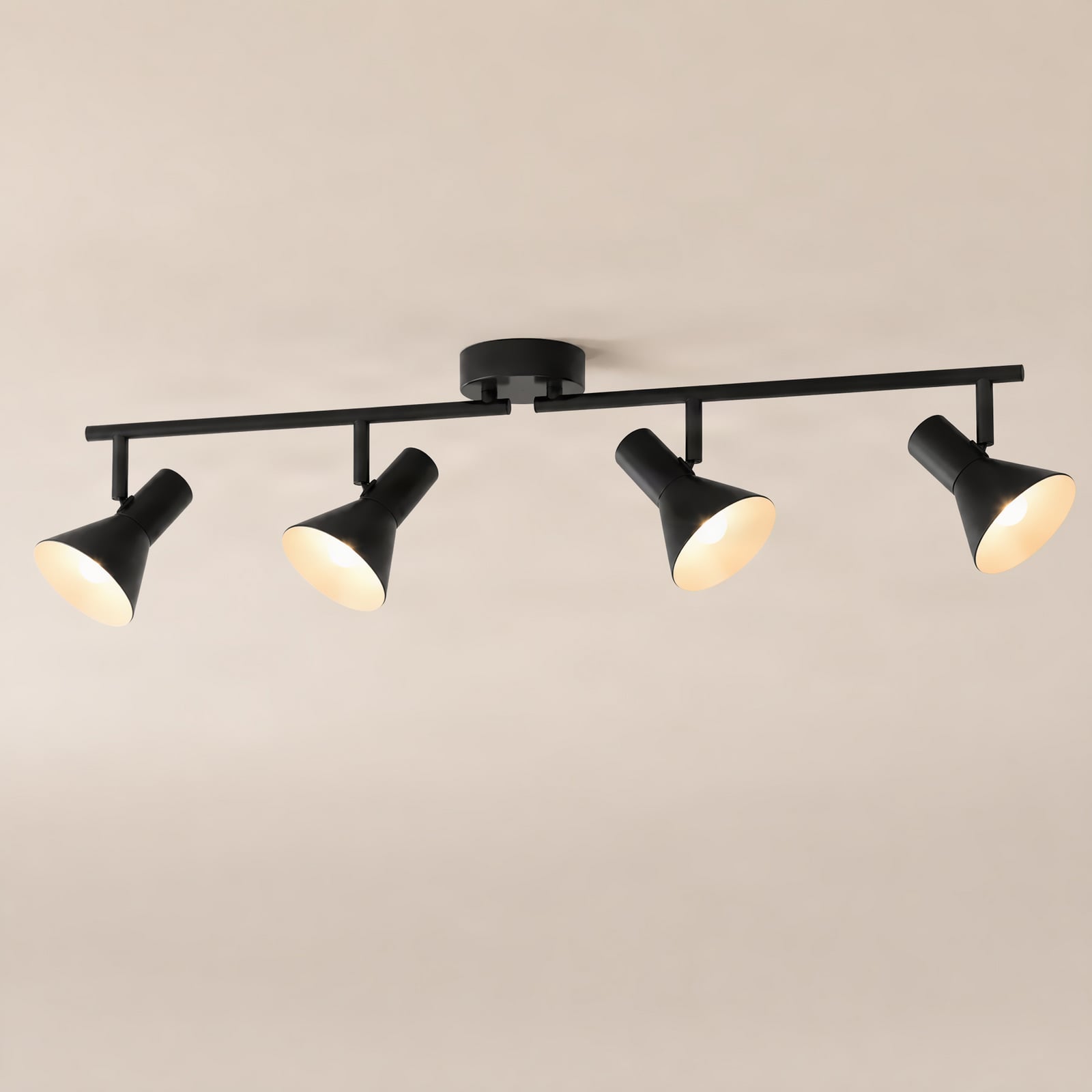 Nola Faretto da soffitto Milia, a 4 luci, nero, 79 cm, E14 Nola Faretto da soffitto Milia, a 4 luci, nero, 79 cm, E14
