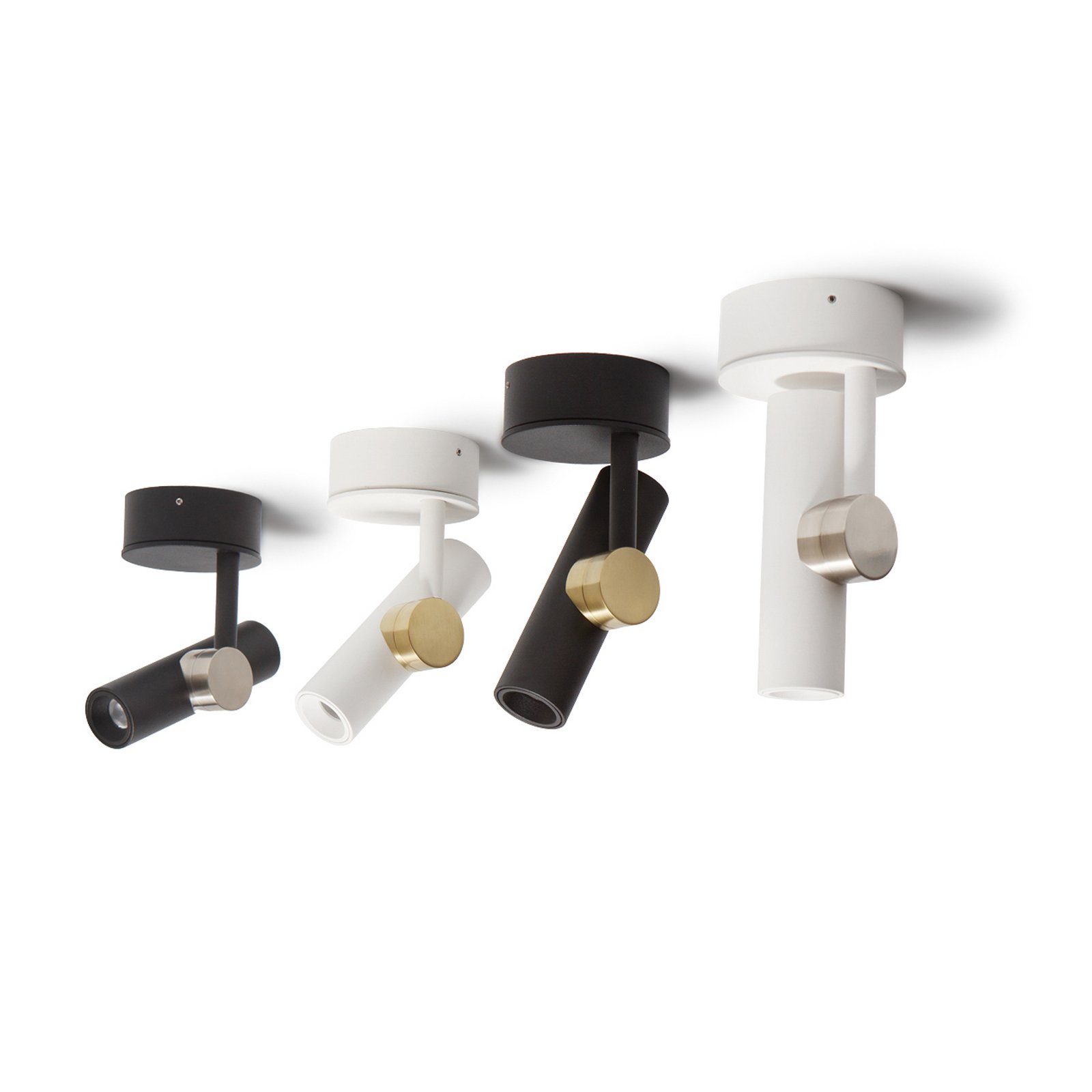 Spot pour plafond LED Goose, blanc/doré, aluminium, 2 700 K