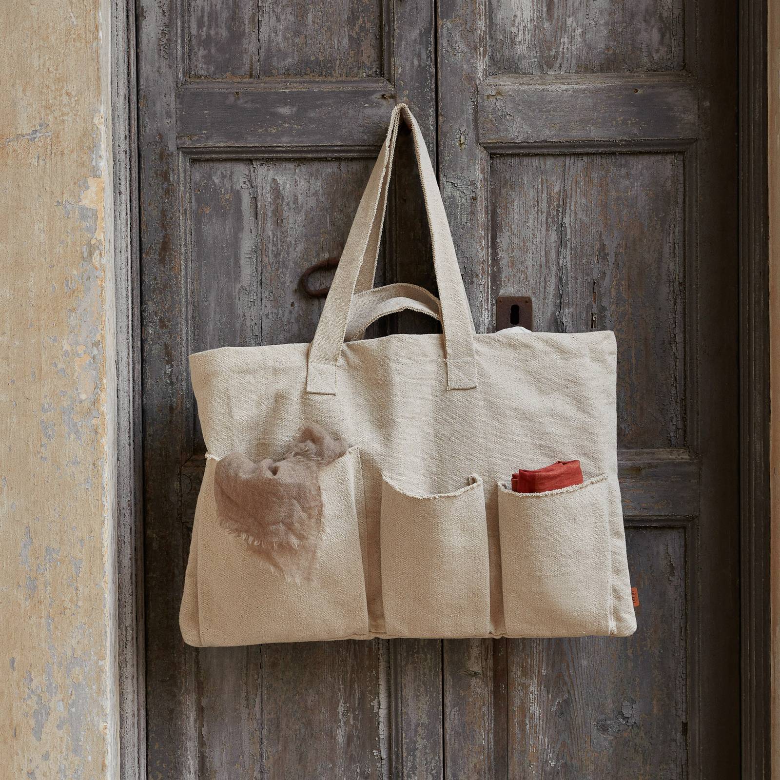 ferm LIVING weekendbag Pocket bredde 75 cm bomull