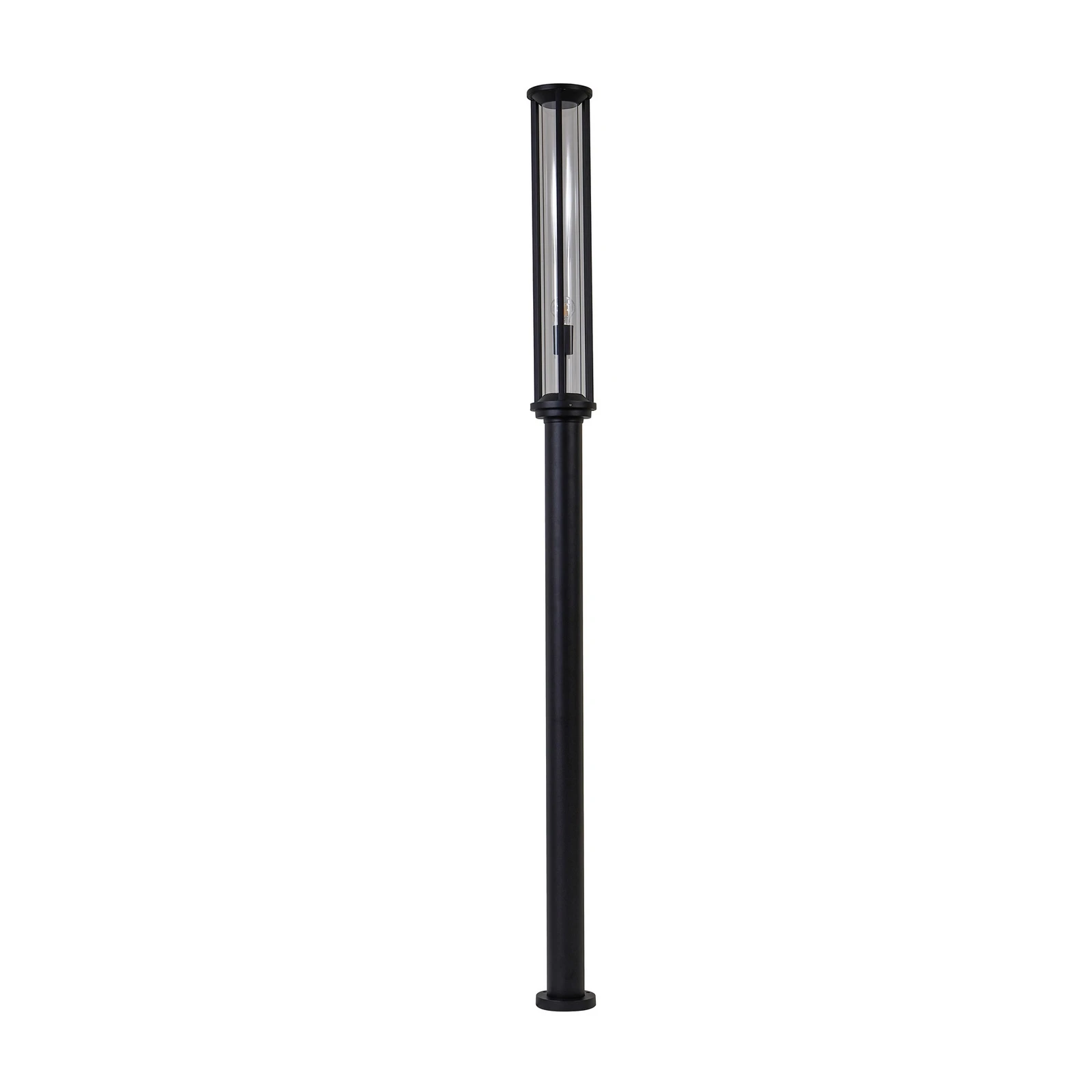 Candeeiro de exterior Lucande Alivaro, preto, 220 cm, E27, IP65
