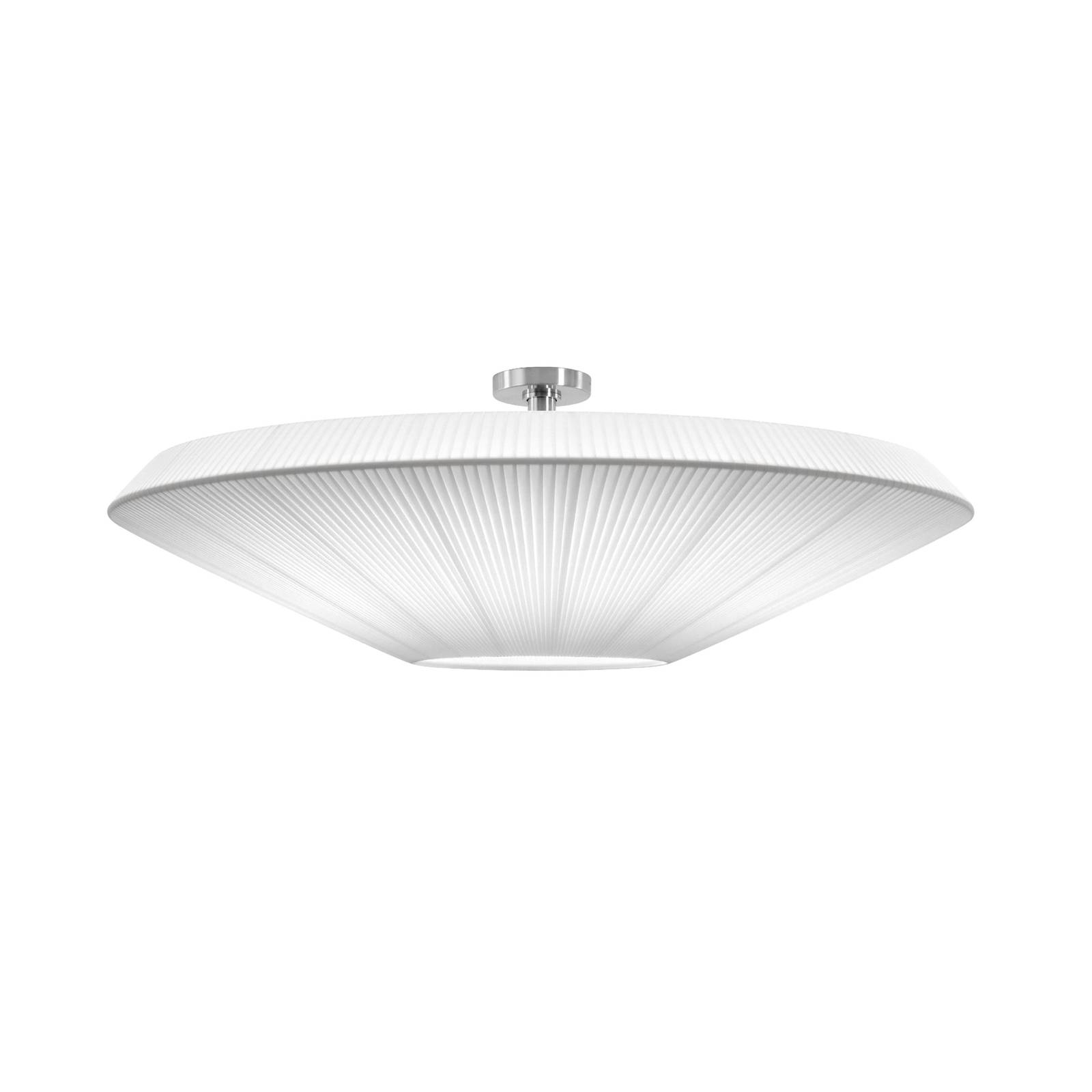 Bover Plafonnier Siam 120 hauteur 36 cm nickel/blanc