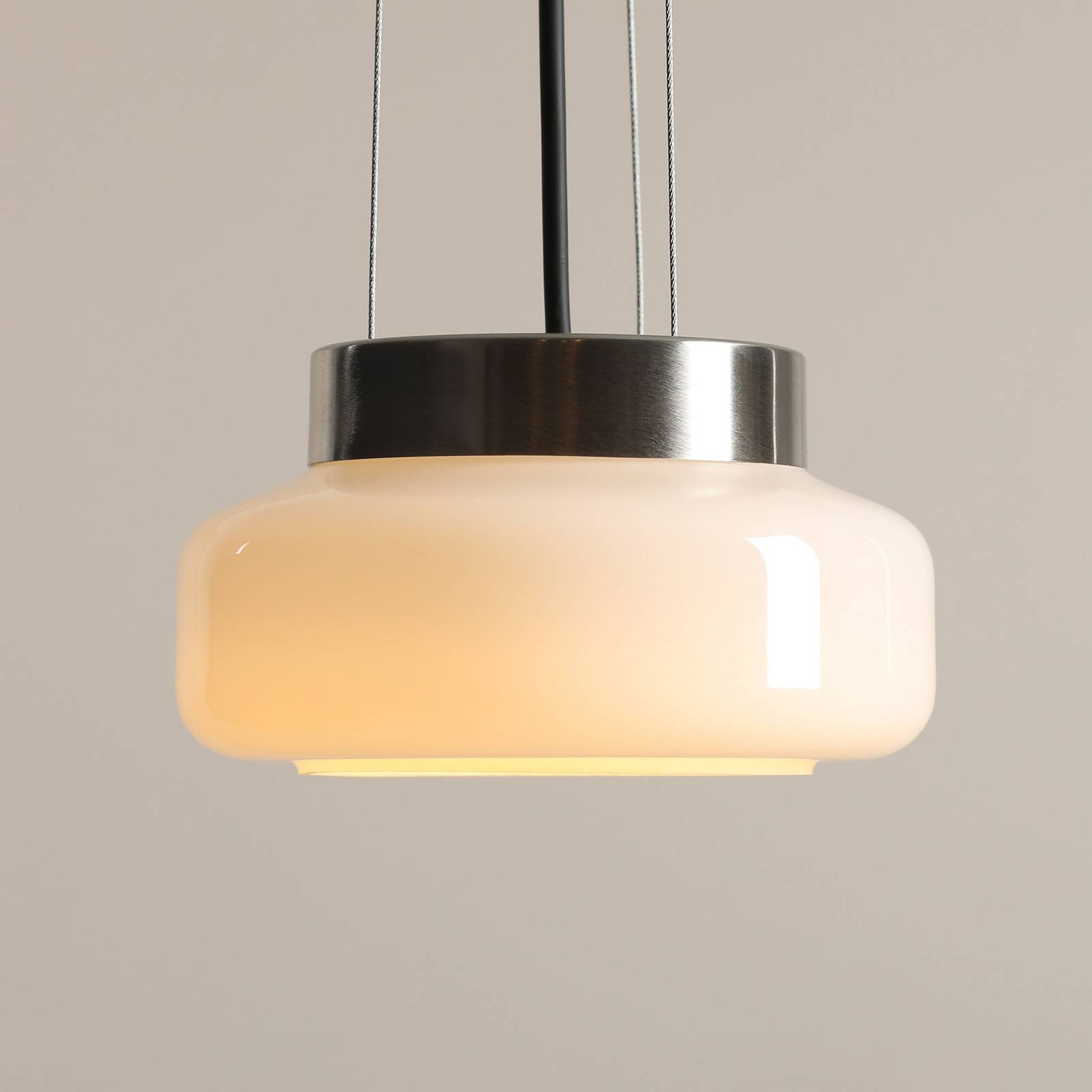 Żyrandol BonBon, kremowa, Ø 16 cm, szkło