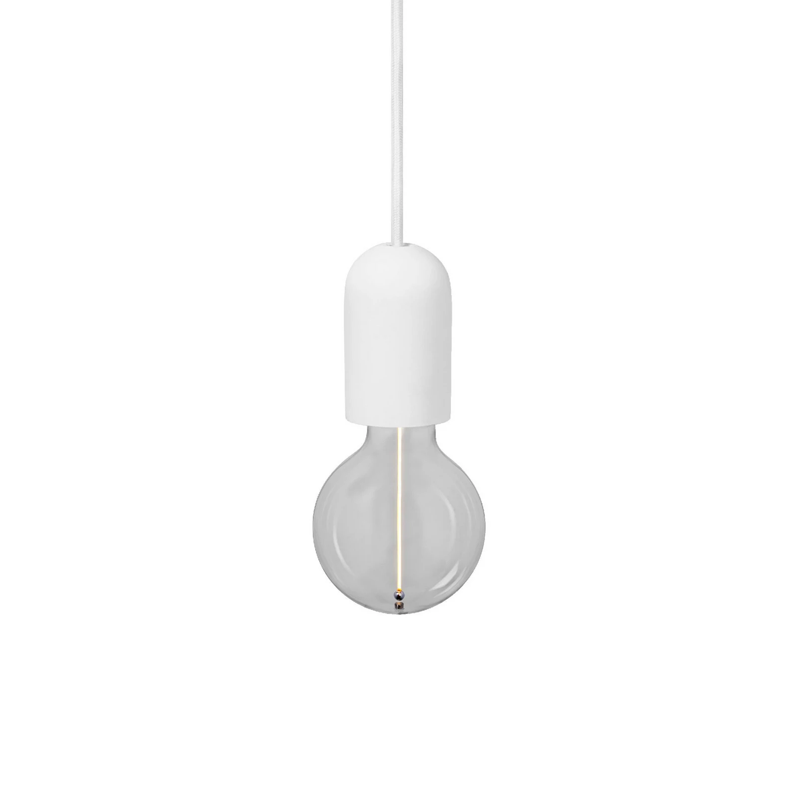 Suspension OSRAM VINTAGE 1906 ROUND, blanche, plâtre, Ø 12 cm