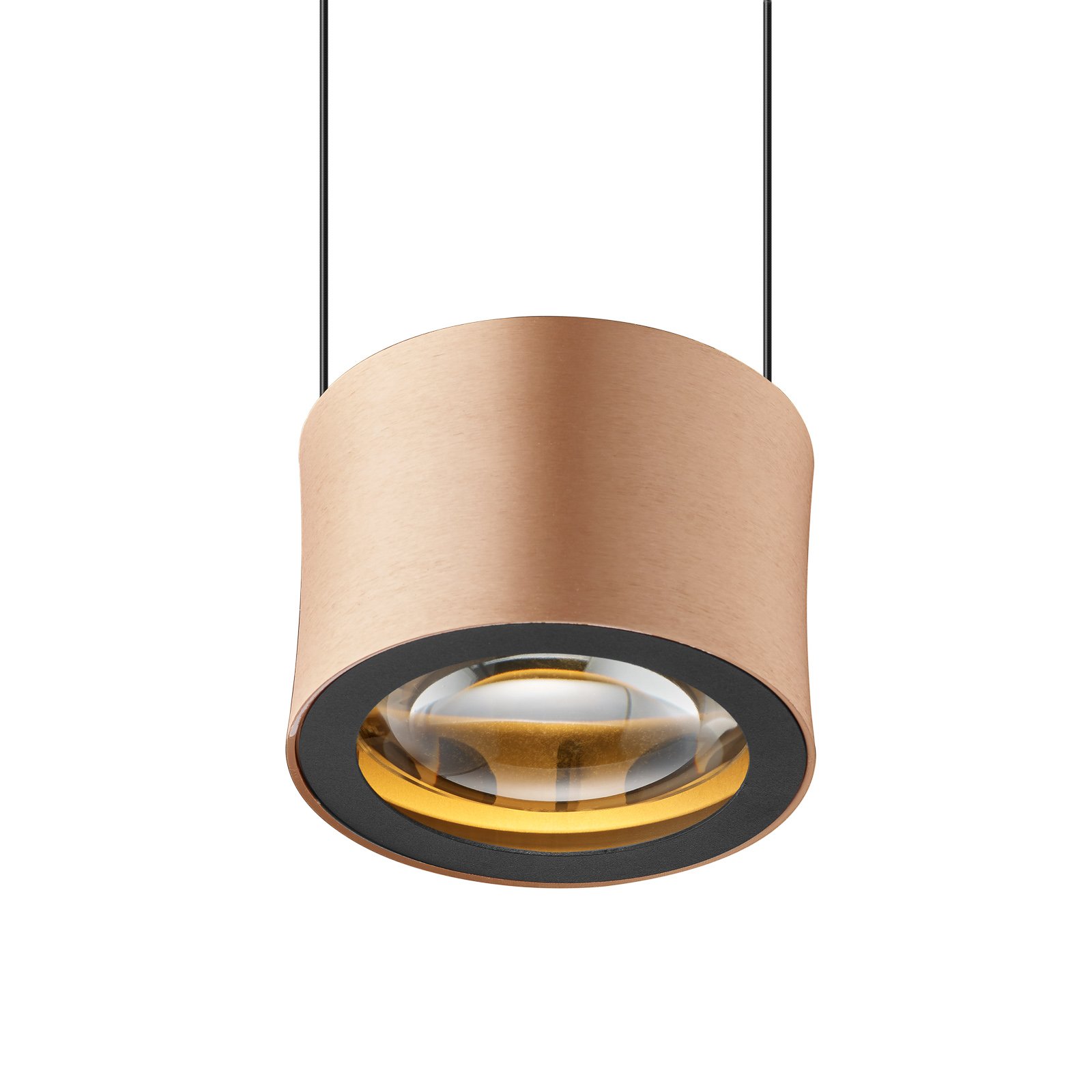 BANKAMP Impulse LED hanging light 3-bulb rose gold