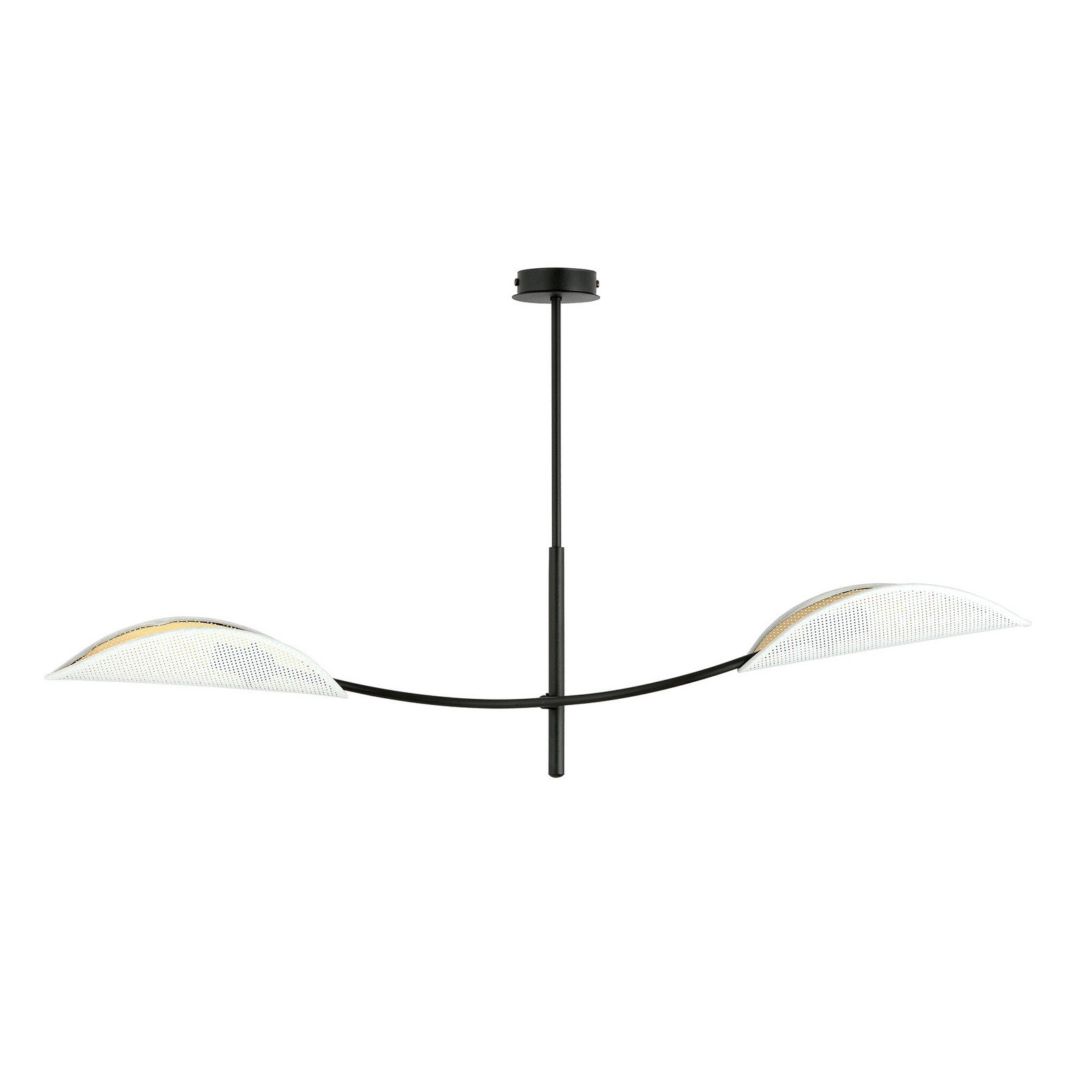 EMIBIG LIGHTING Plafonieră Lotus negru/alb/auriu 2 becuri - Camera de zi / sufragerie - modern - negru alb auriu - Metal