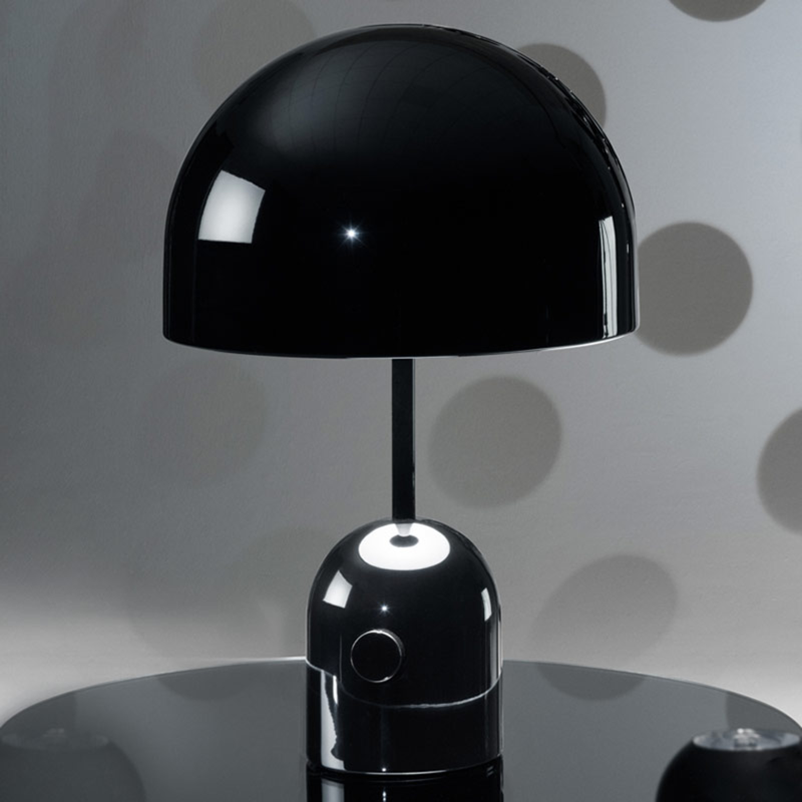 Tom Dixon Bell Table - designer table lamp, black, for Living / Dining Room, steel, E27, 60 W, energy efficiency: A++, H: 44 cm