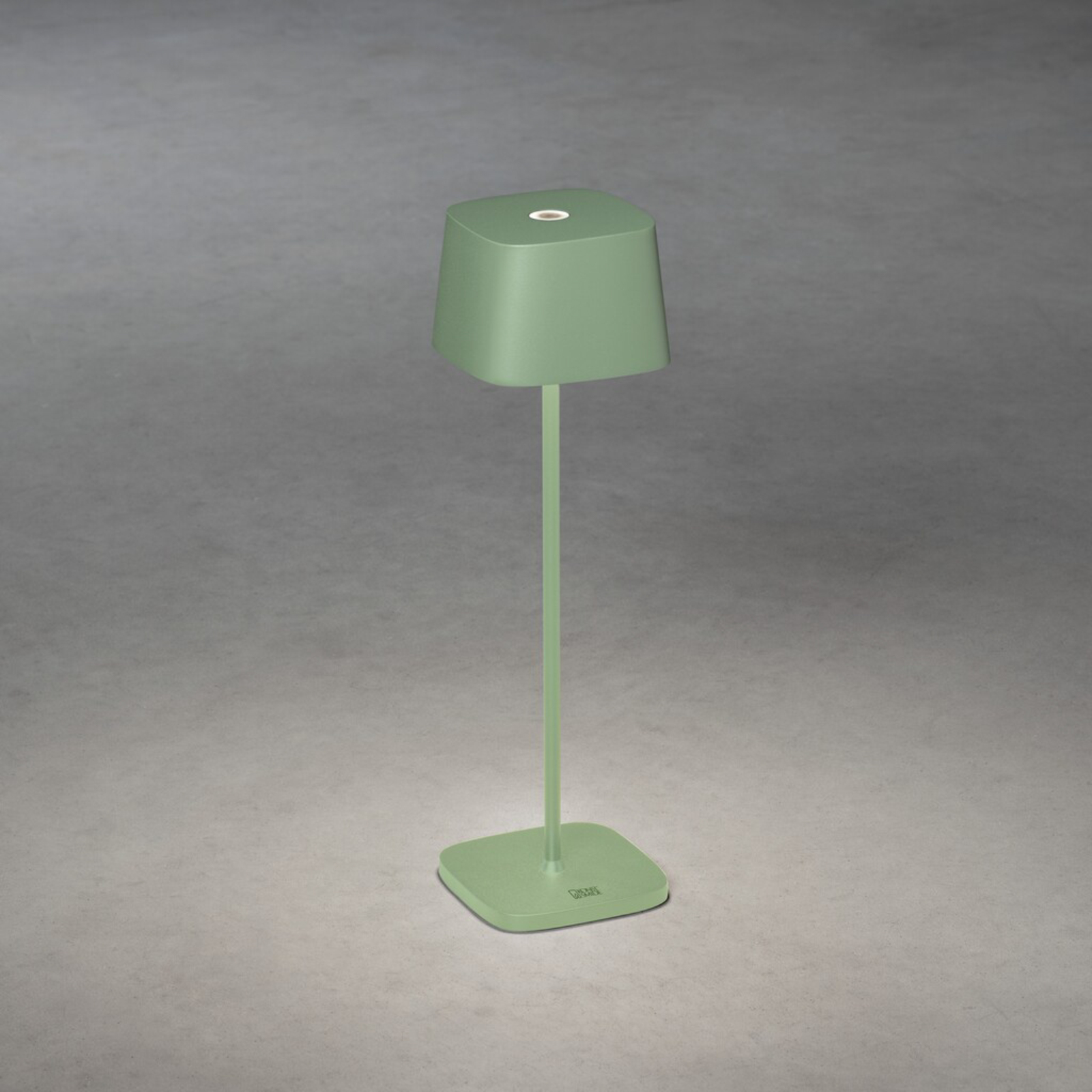 Lampada LED da tavolo Capri esterni, verde-grigio