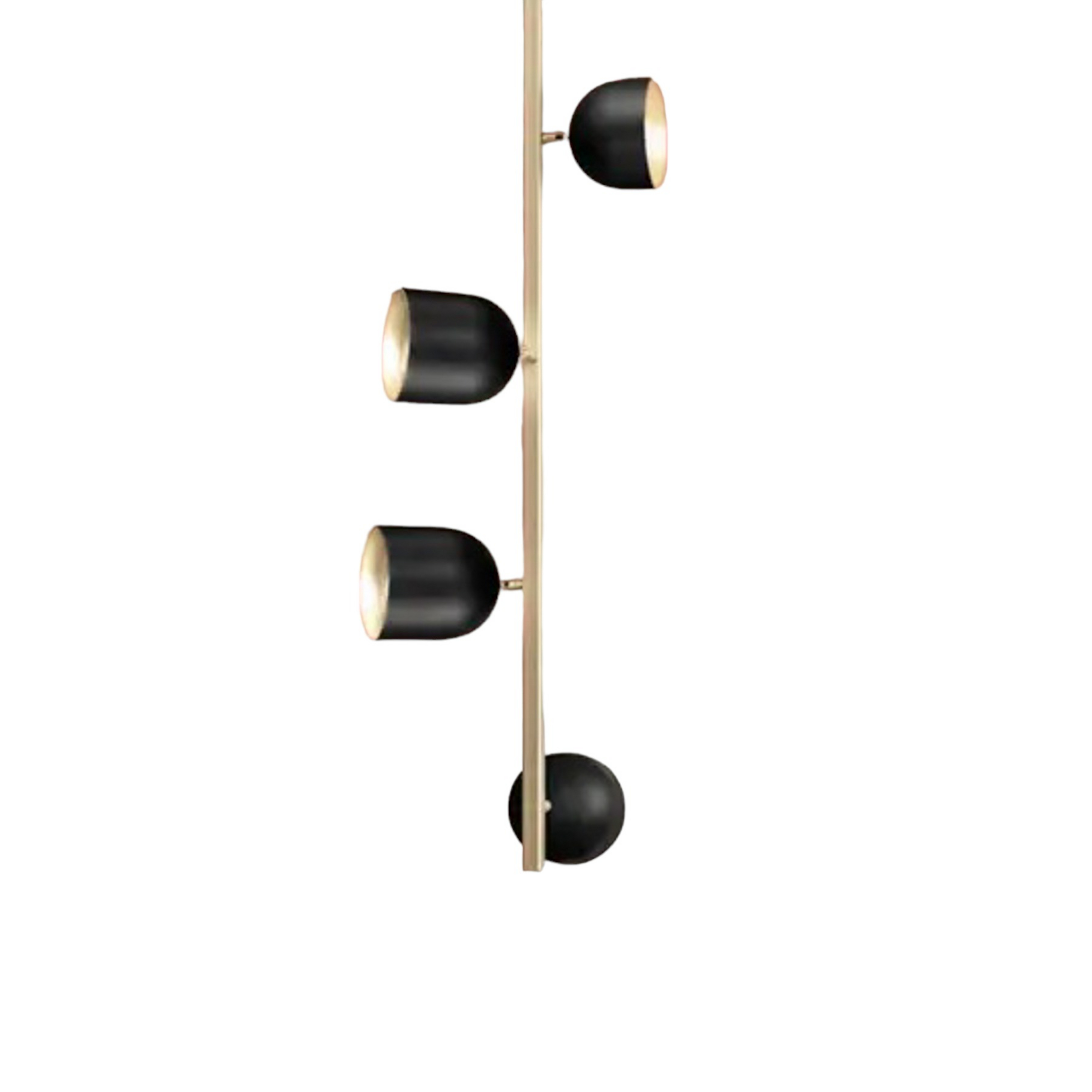 LED-Deckenleuchte Dome, senkrecht, 73 cm, schwarz