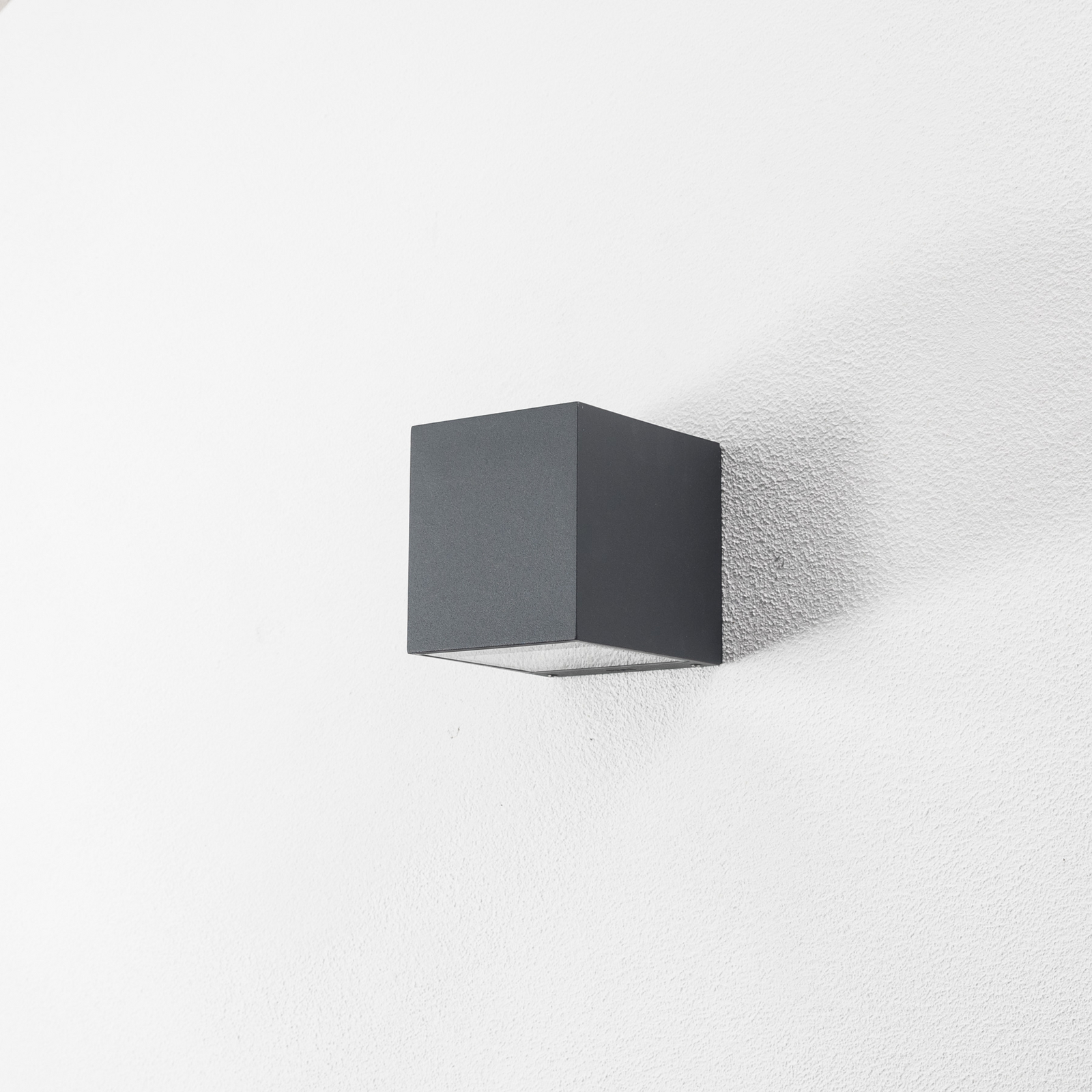 BEGA LED outdoor wall light 24718 K3, graphite, down, cast aluminium