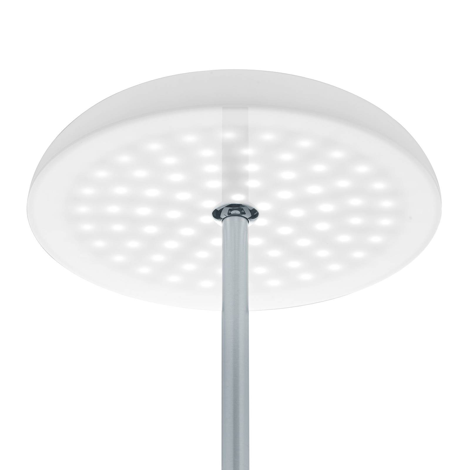 BANKAMP Vanity LED table lamp touch dimmer nickel, for Living / Dining Room, metal, glass, 24 W, energy efficiency: A+, H: 40 cm